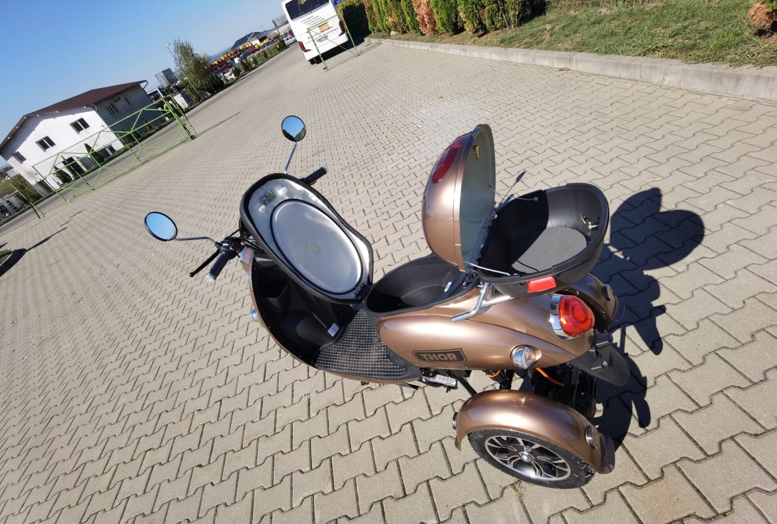 Triciclu electric 800W Thor Spyder maro fara permis 60V20Ah 25km/h TRANSPORT GRATUIT - imagine 14