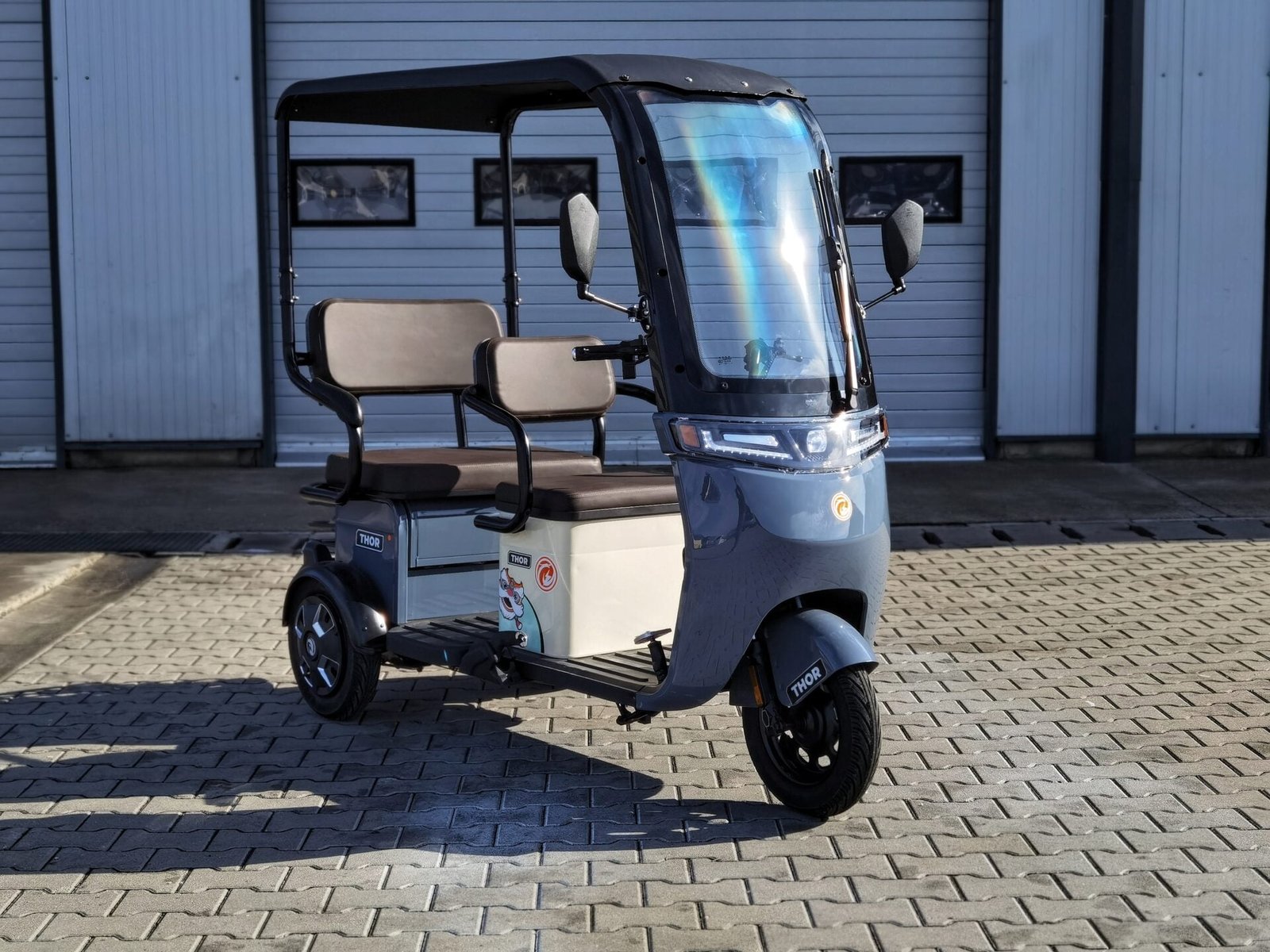 Triciclu electric 1000W Thor CHALLENGER gri fara permis 60V20Ah 25km/h TRANSPORT GRATUIT - imagine 5