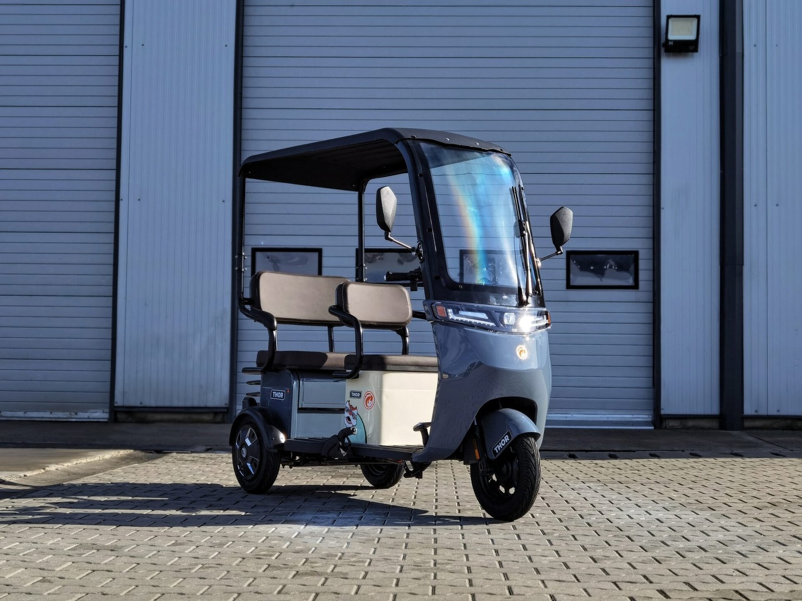 Triciclu electric 1000W Thor CHALLENGER gri fara permis 60V20Ah 25km/h TRANSPORT GRATUIT - imagine 6
