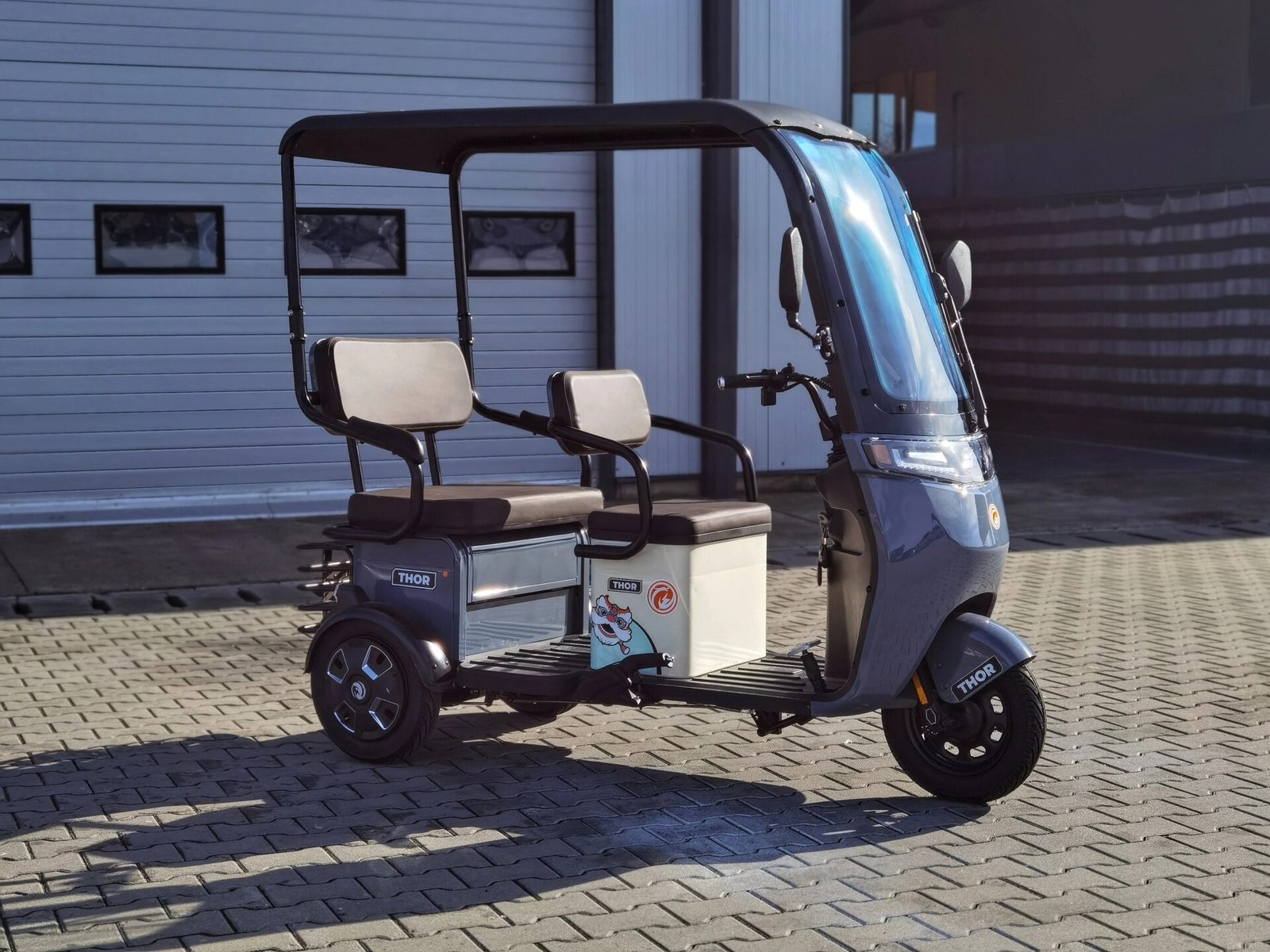 Triciclu electric 1000W Thor CHALLENGER gri fara permis 60V20Ah 25km/h TRANSPORT GRATUIT - imagine 7