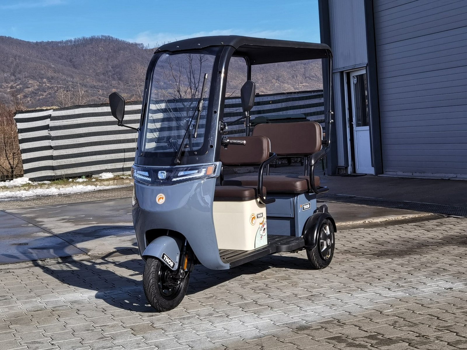 Triciclu electric 1000W Thor CHALLENGER gri fara permis 60V20Ah 25km/h TRANSPORT GRATUIT - imagine 8