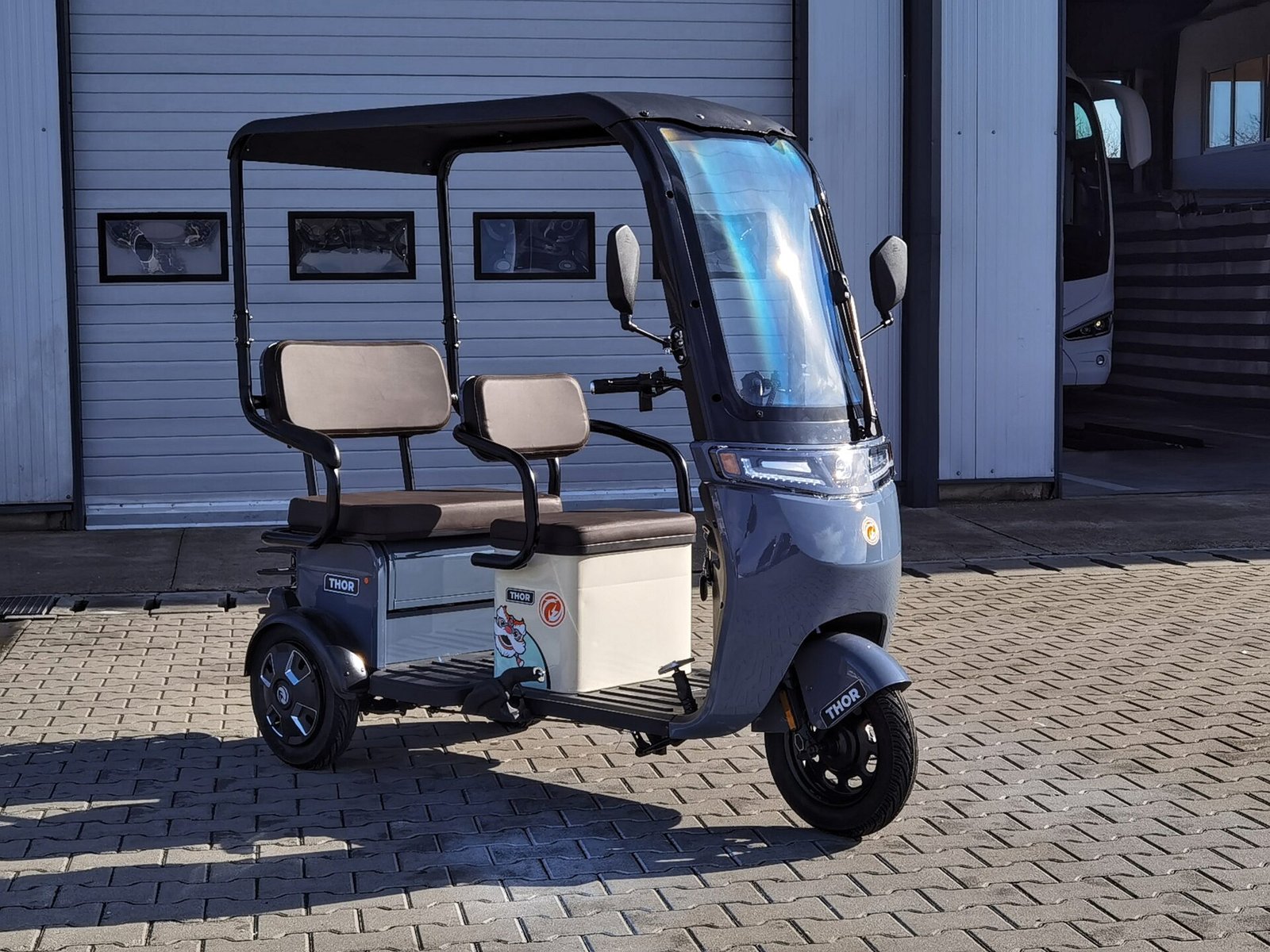 Triciclu electric 1000W Thor CHALLENGER gri fara permis 60V20Ah 25km/h TRANSPORT GRATUIT - imagine 14