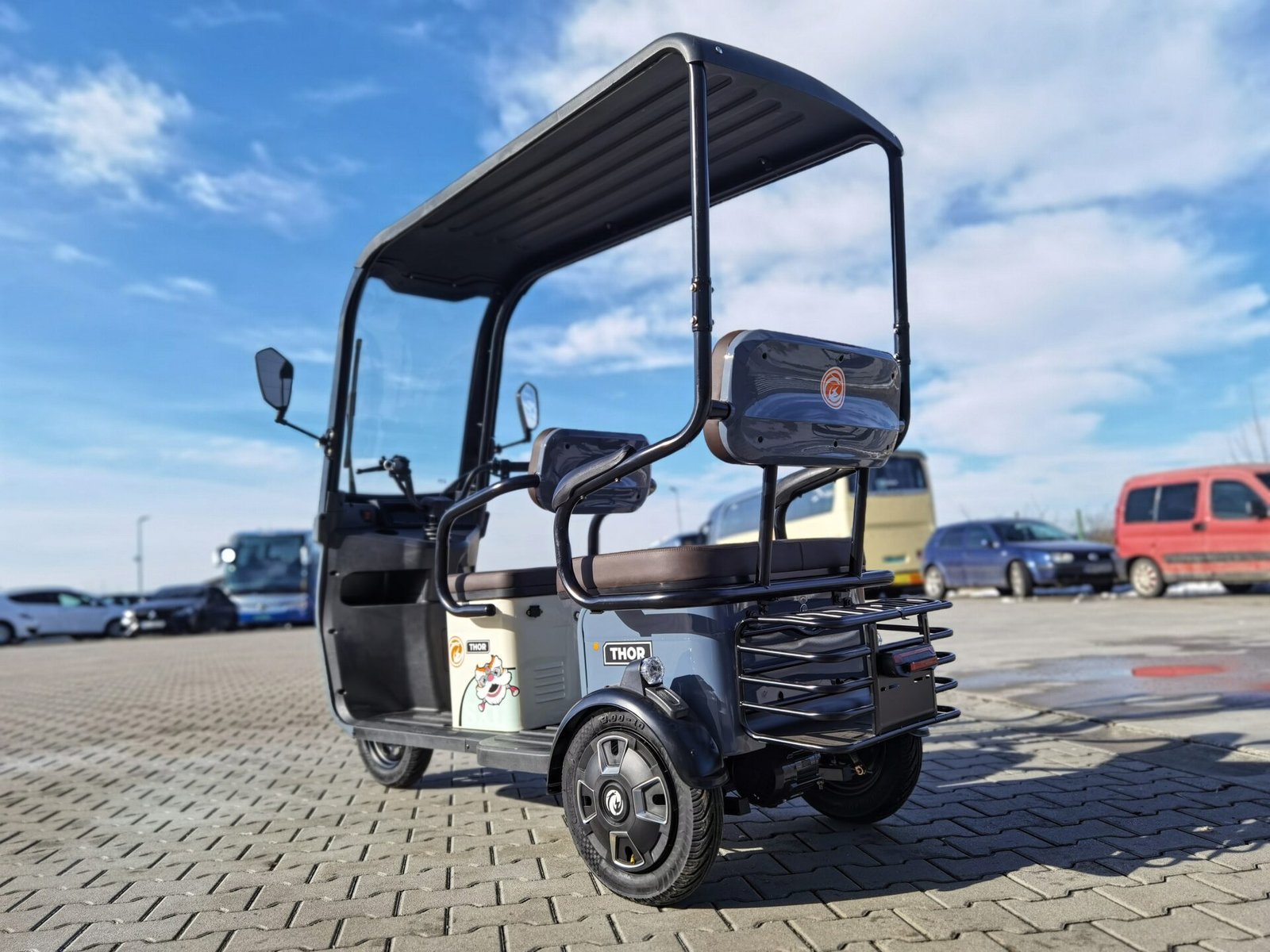 Triciclu electric 1000W Thor CHALLENGER gri fara permis 60V20Ah 25km/h TRANSPORT GRATUIT - imagine 32