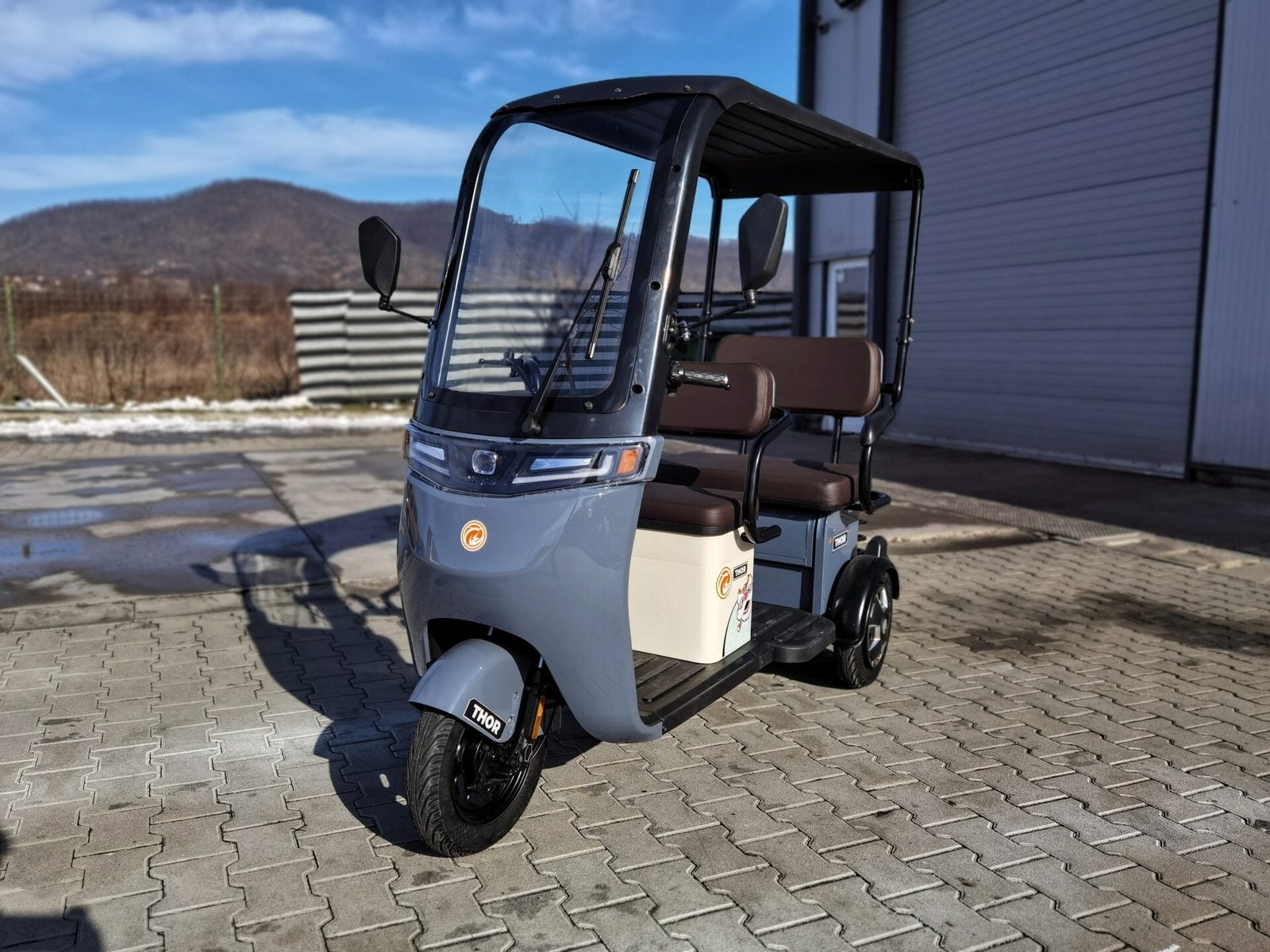 Triciclu electric 1000W Thor CHALLENGER gri fara permis 60V20Ah 25km/h TRANSPORT GRATUIT - imagine 35