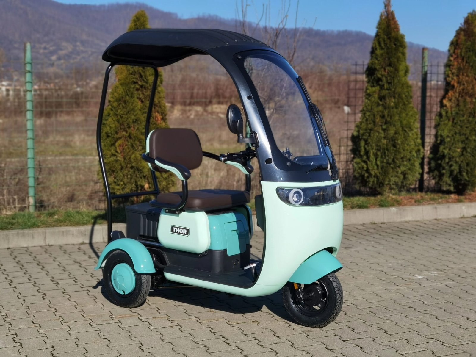 Triciclu electric 1000W Thor PANDA fara permis 60V20Ah 25km/h TRANSPORT GRATUIT - imagine 2