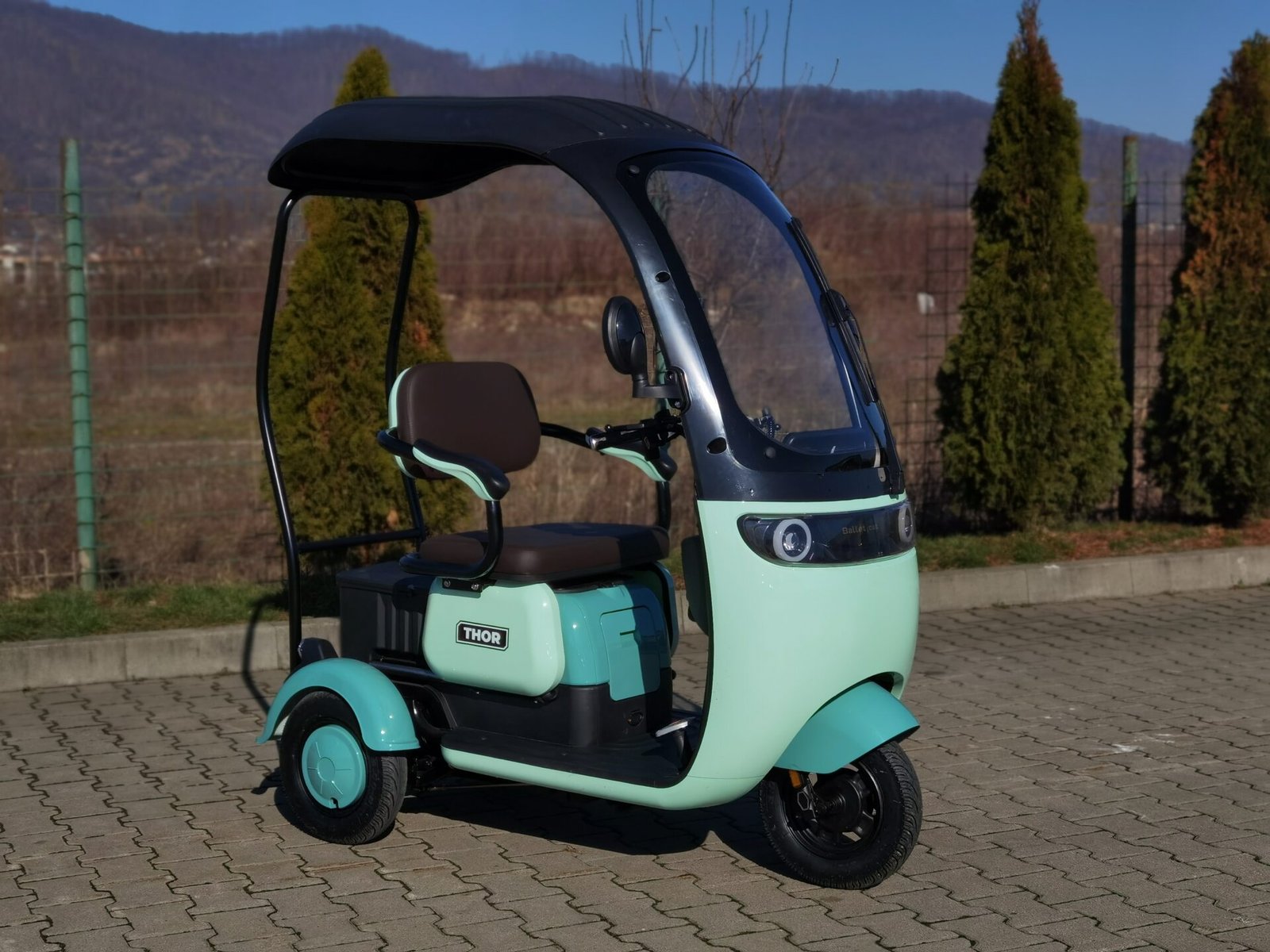 Triciclu electric 1000W Thor PANDA fara permis 60V20Ah 25km/h TRANSPORT GRATUIT - imagine 3