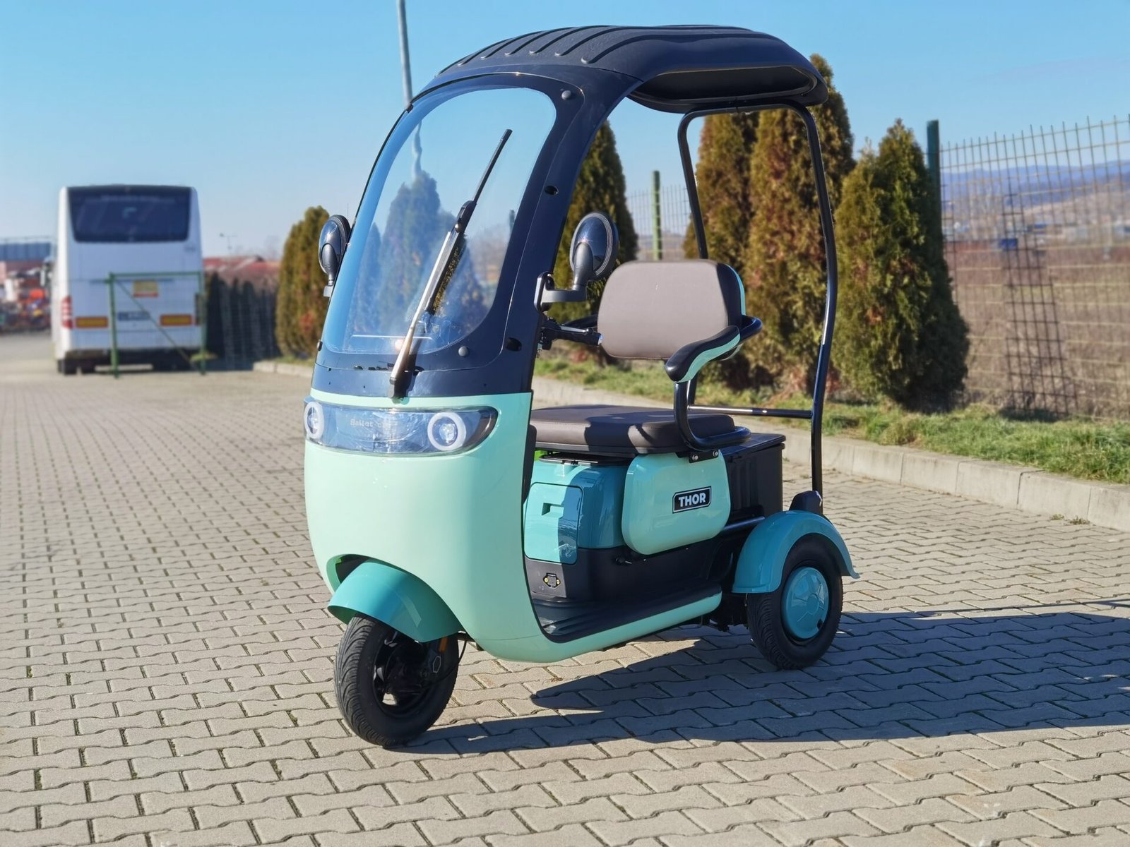Triciclu electric 1000W Thor PANDA fara permis 60V20Ah 25km/h TRANSPORT GRATUIT - imagine 6