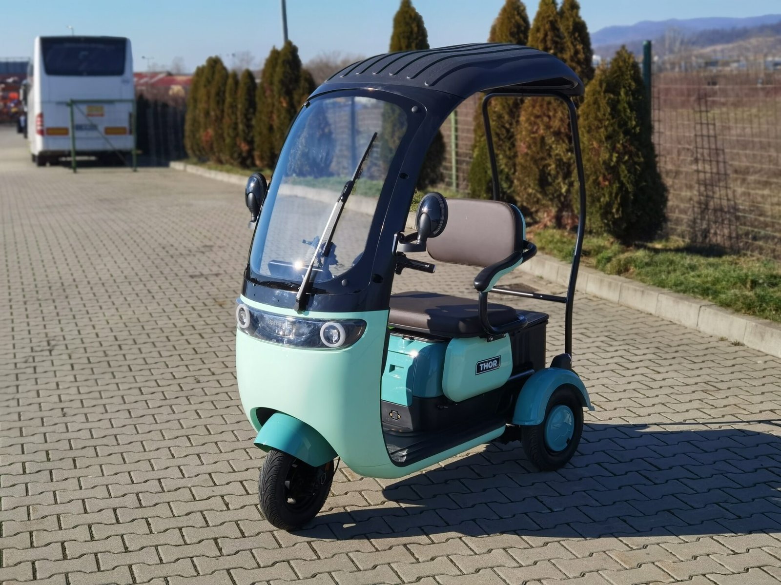 Triciclu electric 1000W Thor PANDA fara permis 60V20Ah 25km/h TRANSPORT GRATUIT - imagine 17