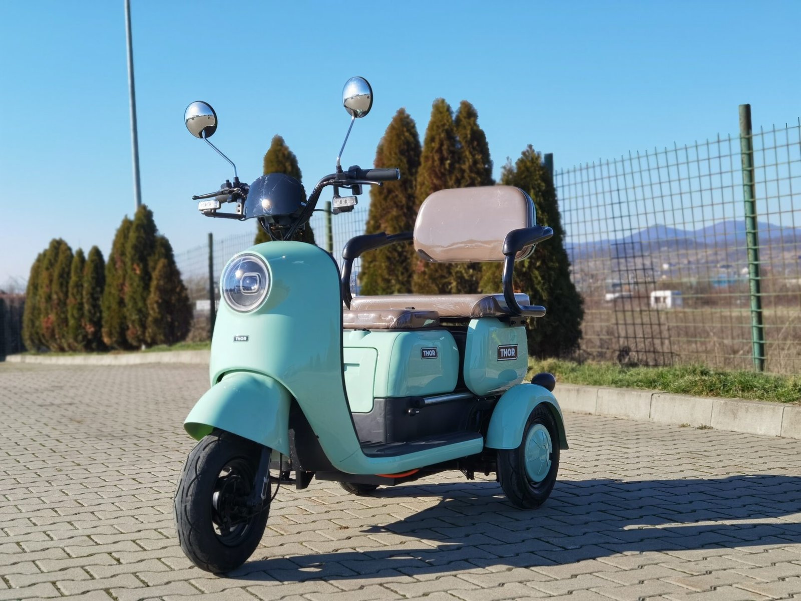 Triciclu electric 1000W Thor SLIDING fara permis 60V20Ah 25km/h TRANSPORT GRATUIT - imagine 3