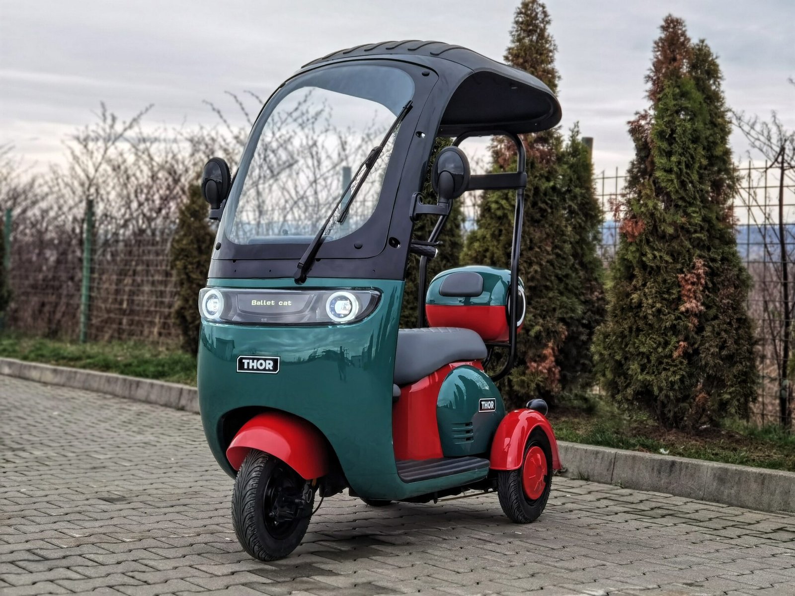 Triciclu electric 1000W Thor ELEGANCE fara permis 60V20Ah 25km/h TRANSPORT GRATUIT - imagine 2