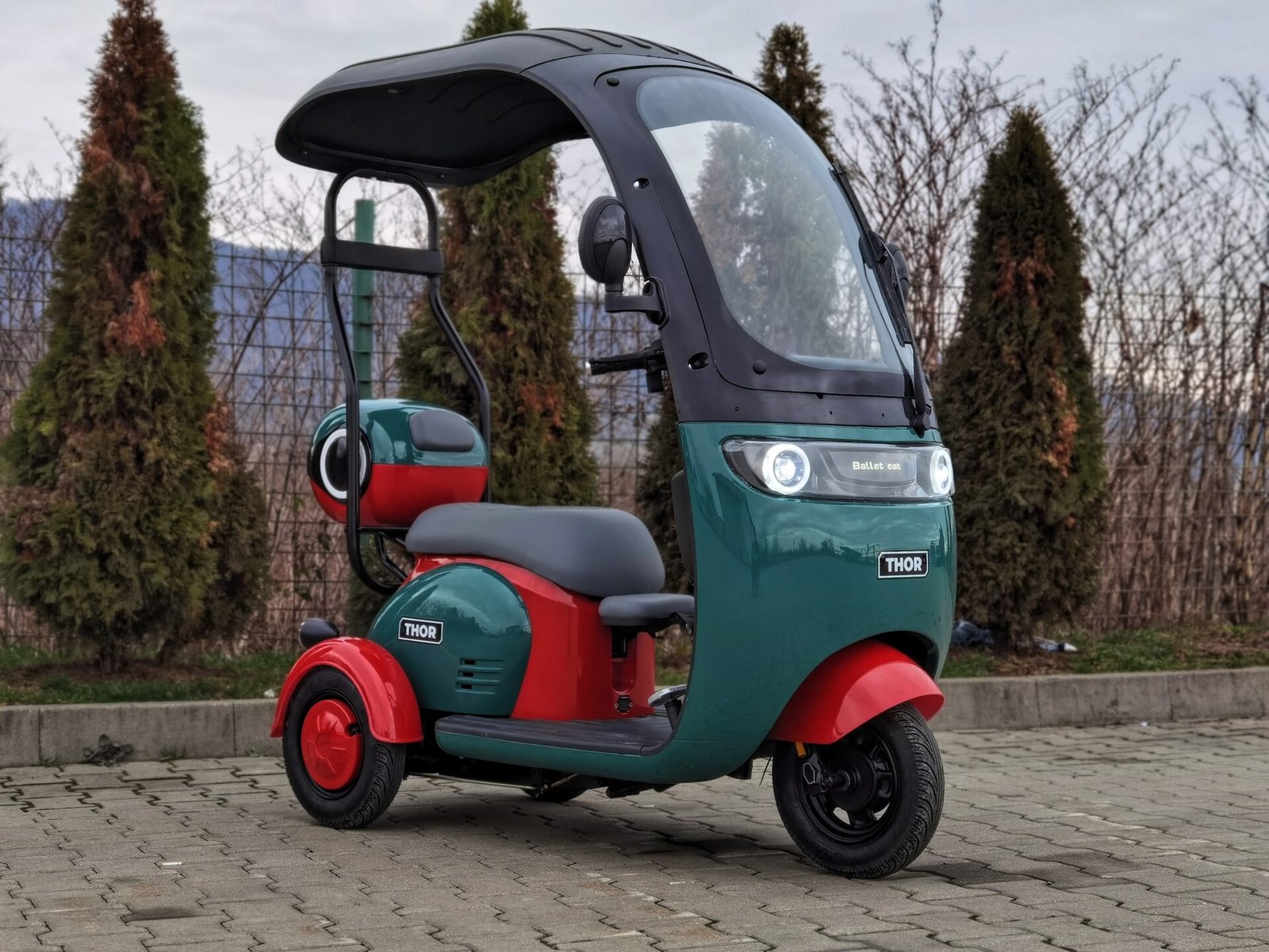 Triciclu electric 1000W Thor ELEGANCE fara permis 60V20Ah 25km/h TRANSPORT GRATUIT - imagine 4
