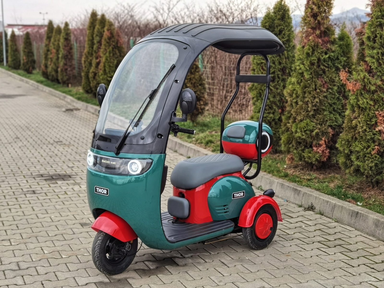 Triciclu electric 1000W Thor ELEGANCE fara permis 60V20Ah 25km/h TRANSPORT GRATUIT - imagine 9