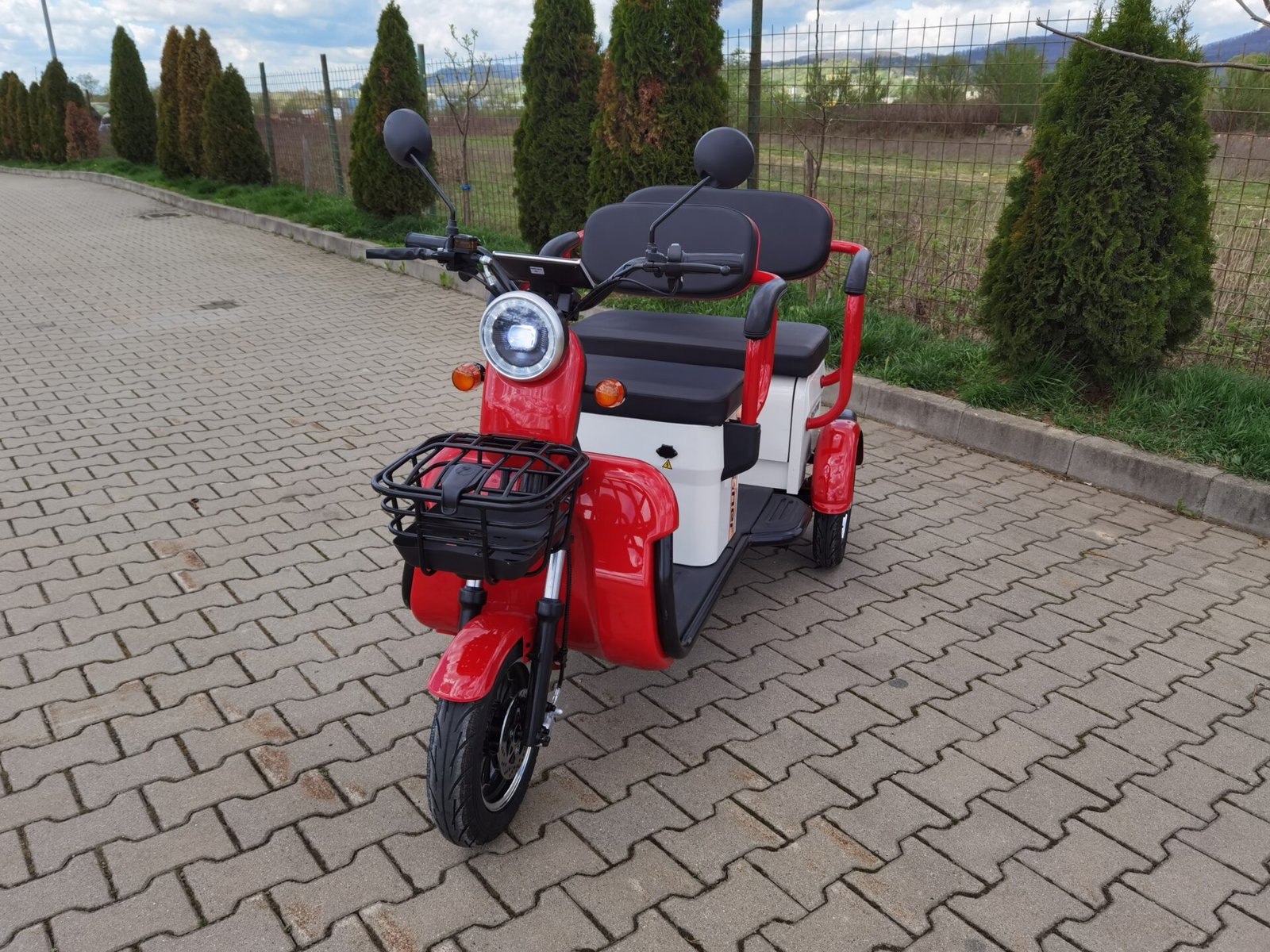 Triciclu electric 1000W Breckner TRAVEL rosu fara permis 60V20Ah 25km/h TRANSPORT GRATUIT - imagine 3