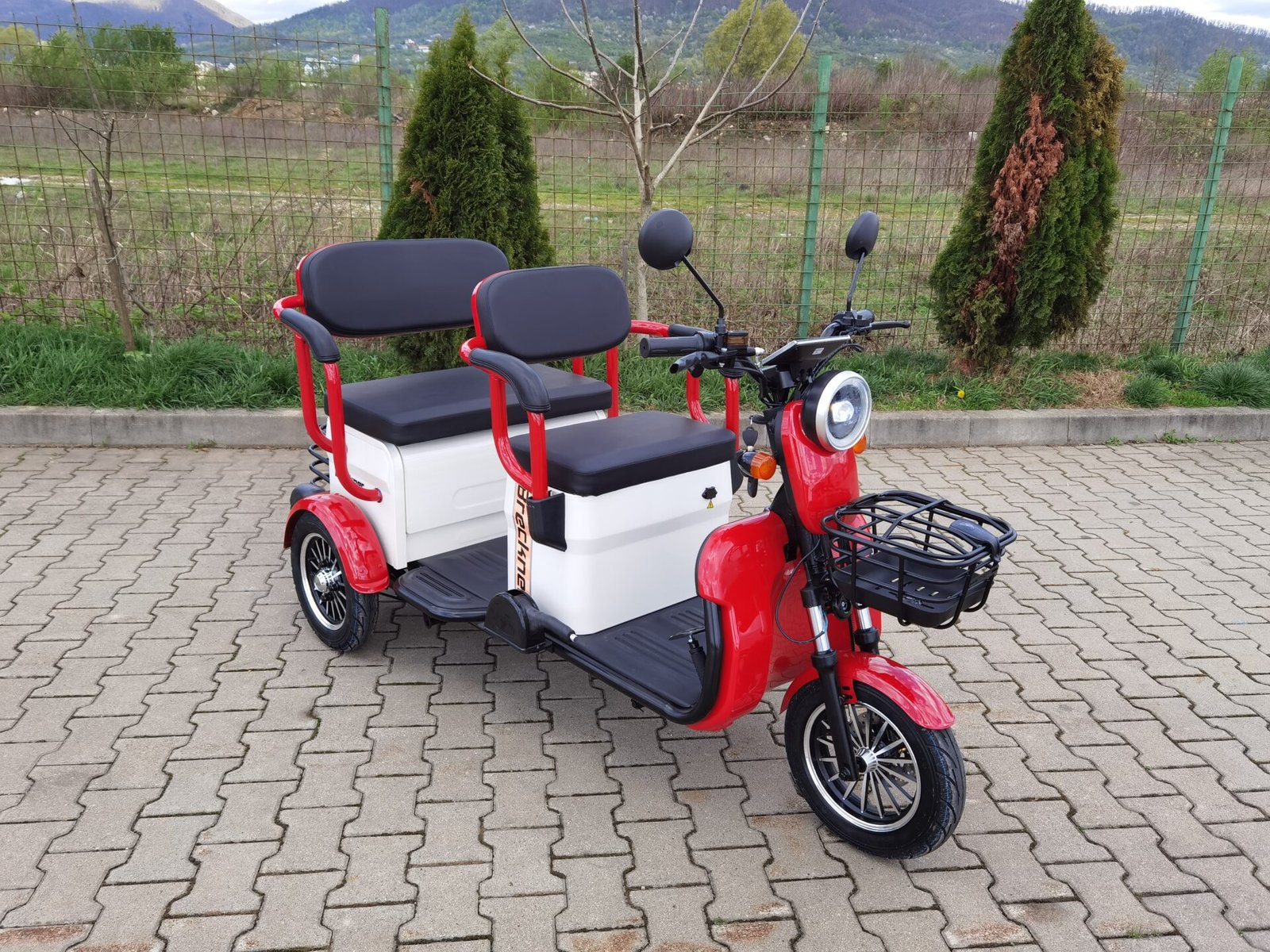 Triciclu electric 1000W Breckner TRAVEL rosu fara permis 60V20Ah 25km/h TRANSPORT GRATUIT - imagine 4