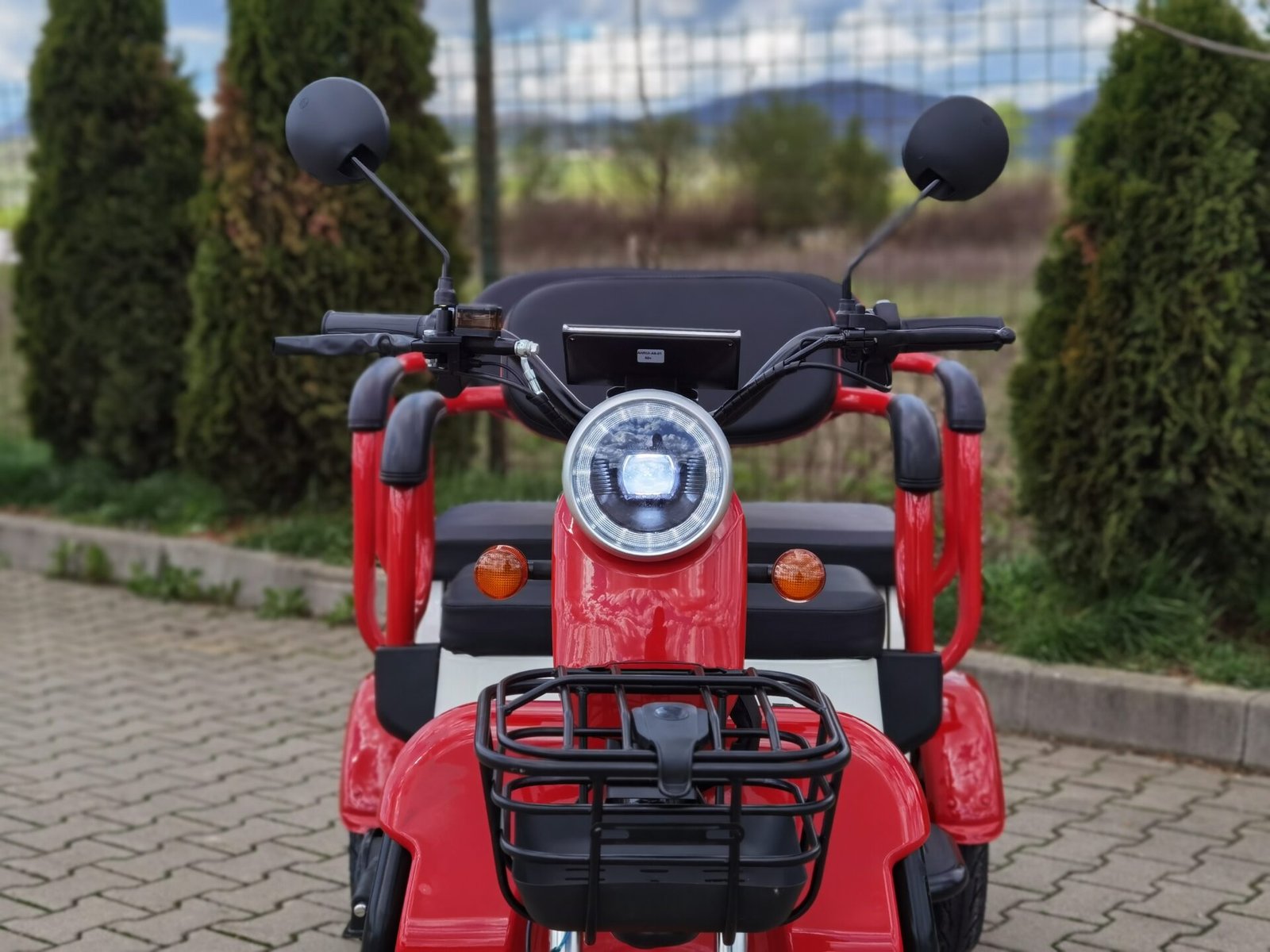 Triciclu electric 1000W Breckner TRAVEL rosu fara permis 60V20Ah 25km/h TRANSPORT GRATUIT - imagine 5