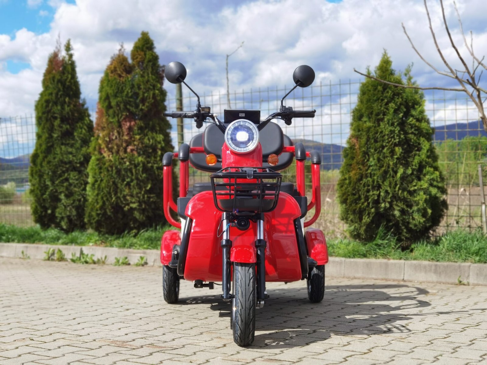 Triciclu electric 1000W Breckner TRAVEL rosu fara permis 60V20Ah 25km/h TRANSPORT GRATUIT - imagine 7