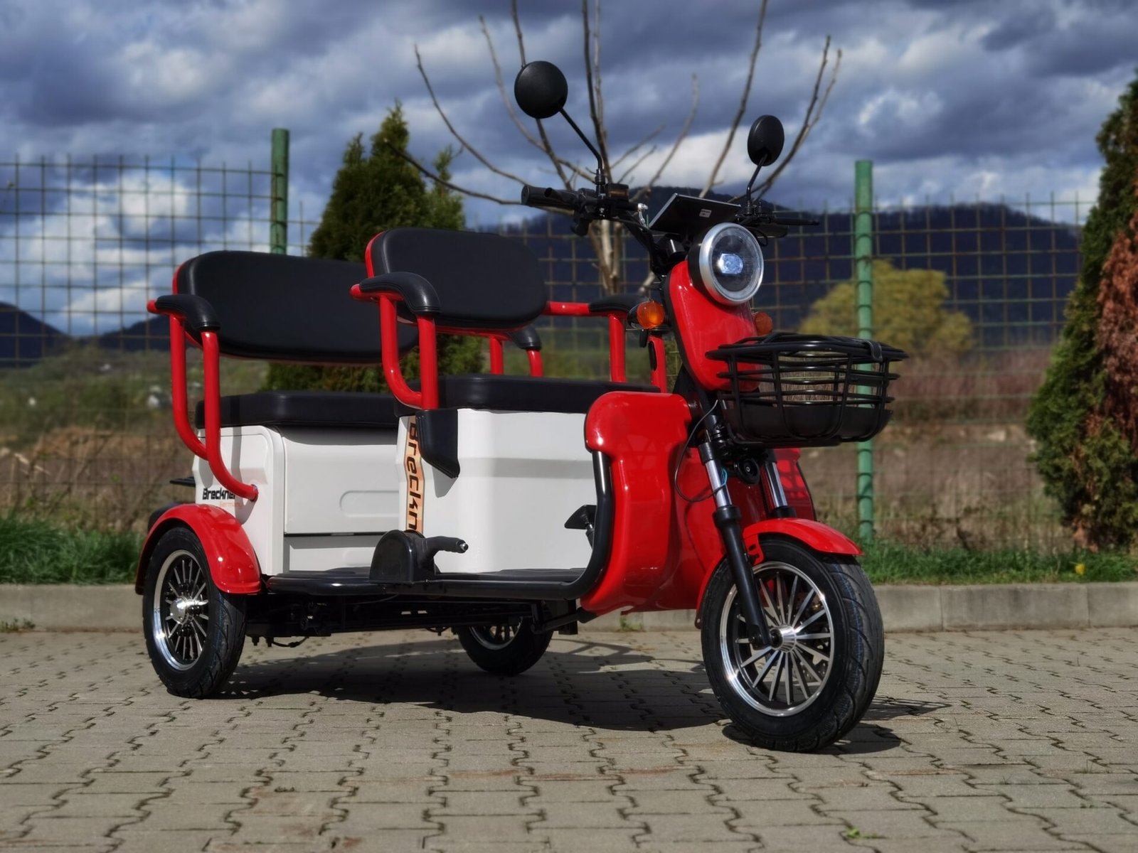 Triciclu electric 1000W Breckner TRAVEL rosu fara permis 60V20Ah 25km/h TRANSPORT GRATUIT - imagine 8