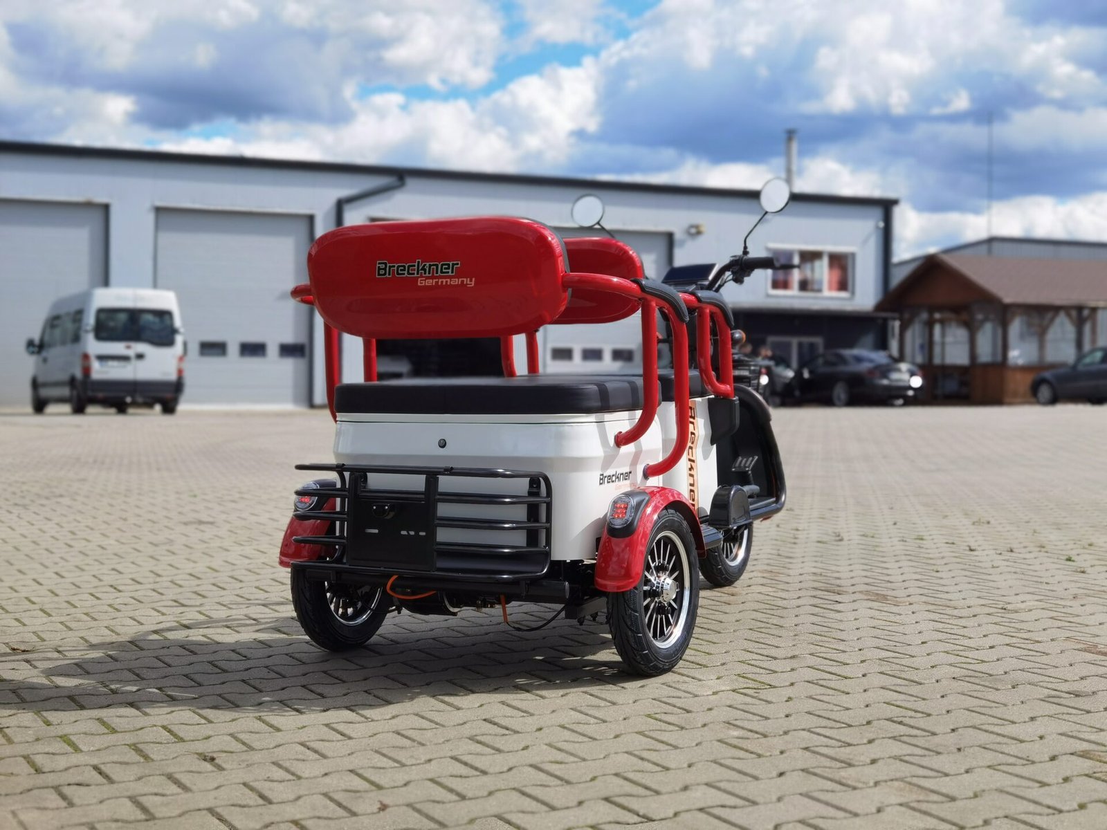 Triciclu electric 1000W Breckner TRAVEL rosu fara permis 60V20Ah 25km/h TRANSPORT GRATUIT - imagine 16