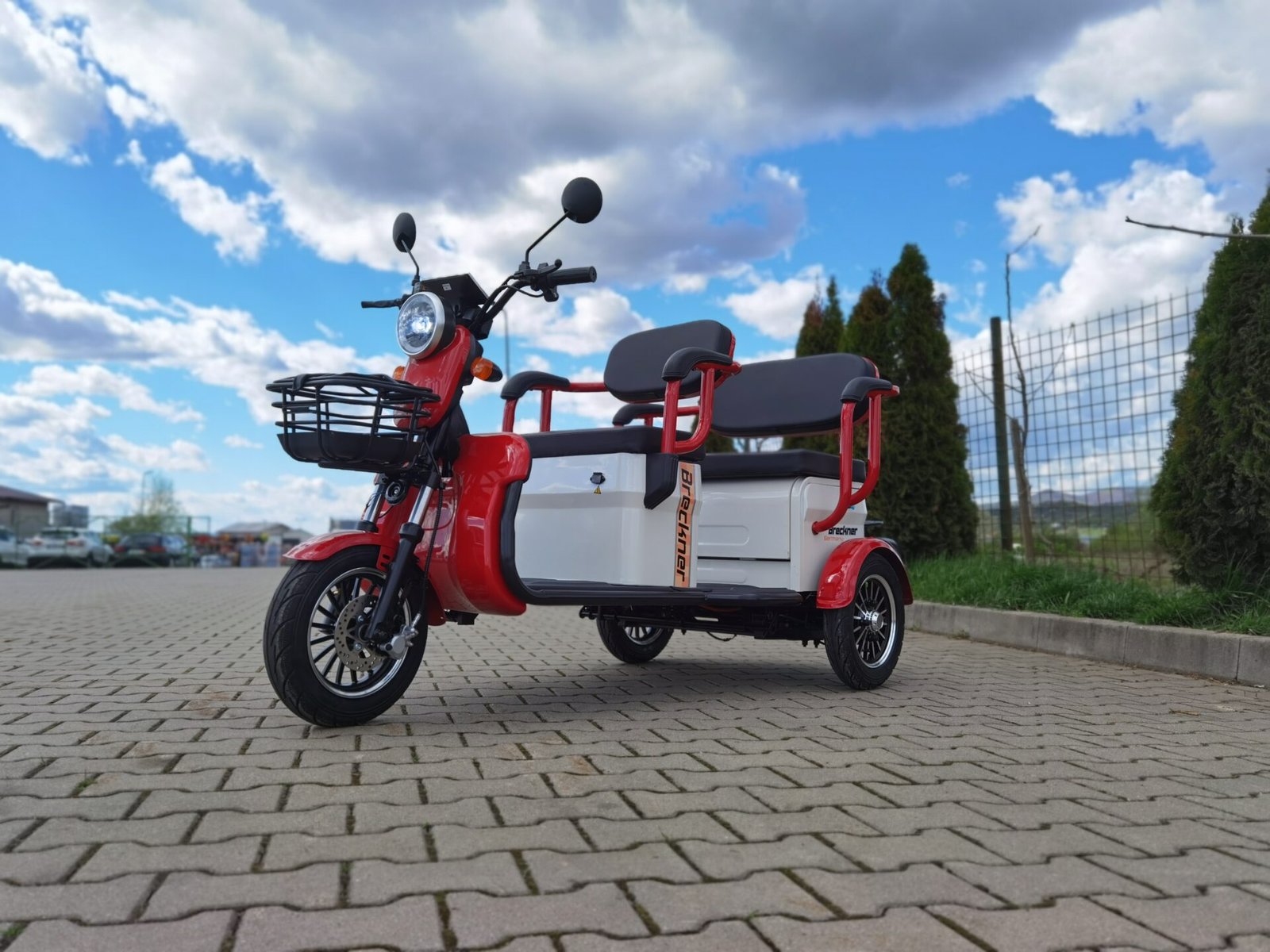 Triciclu electric 1000W Breckner TRAVEL rosu fara permis 60V20Ah 25km/h TRANSPORT GRATUIT - imagine 19