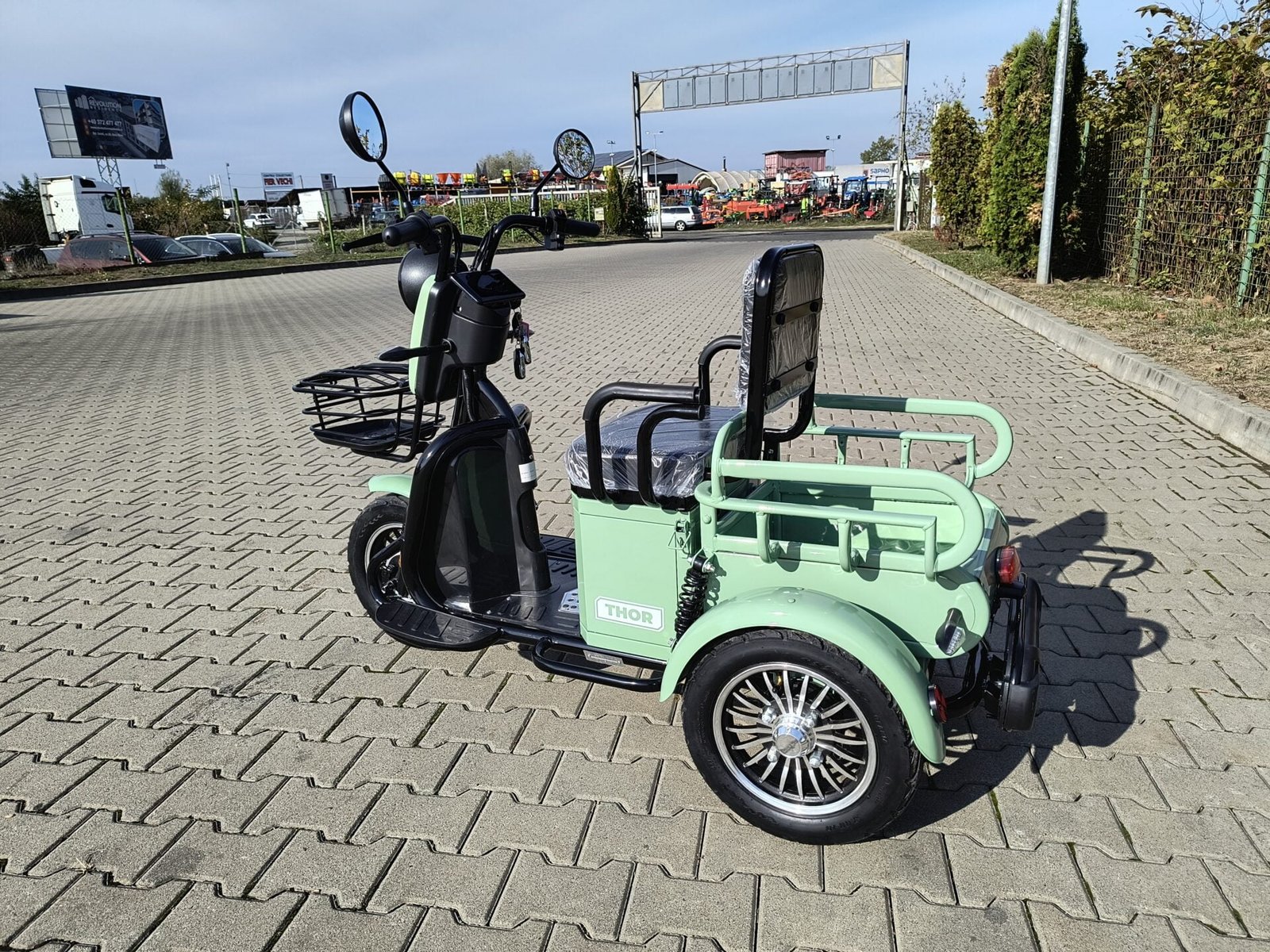 Triciclu electric 500W Thor NEO verde fara permis 48V20Ah 25km/h TRANSPORT GRATUIT - imagine 12