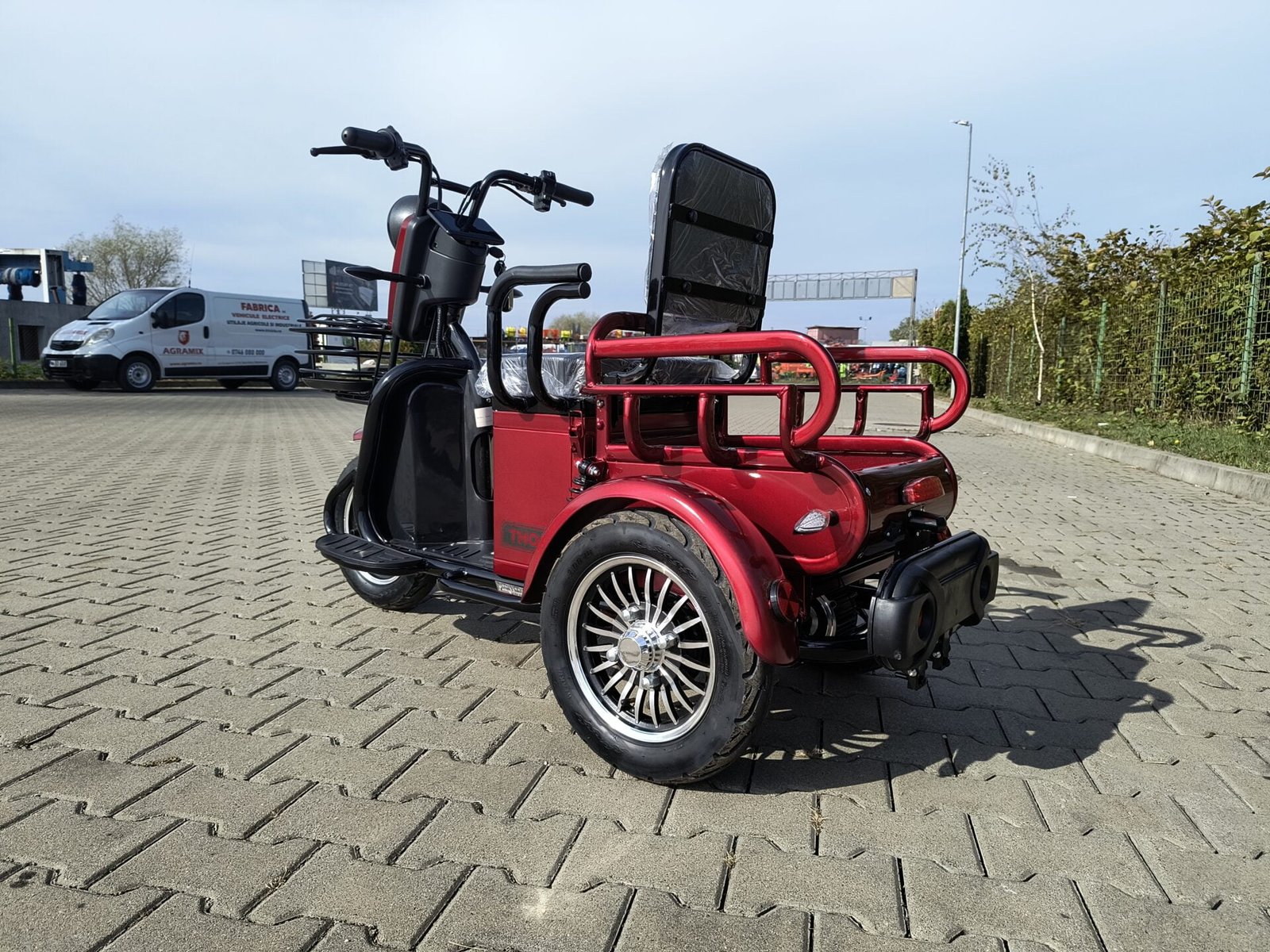 Triciclu electric 500W Thor NEO visiniu fara permis 48V20Ah 25km/h TRANSPORT GRATUIT - imagine 9