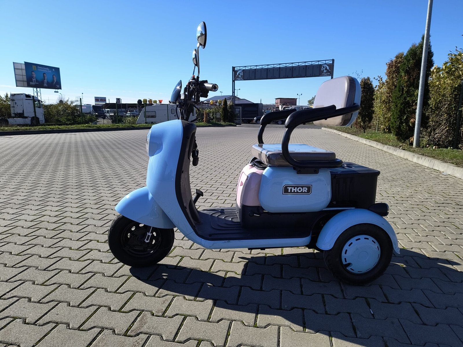 Triciclu electric 1000W Thor SLIDING fara permis 60V20Ah 25km/h TRANSPORT GRATUIT - imagine 9