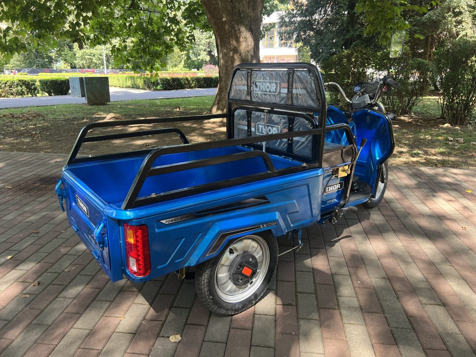 Triciclu electric 650W Thor CITY ECO blue sky fara permis 48V20Ah 25km/h TRANSPORT GRATUIT - imagine 10
