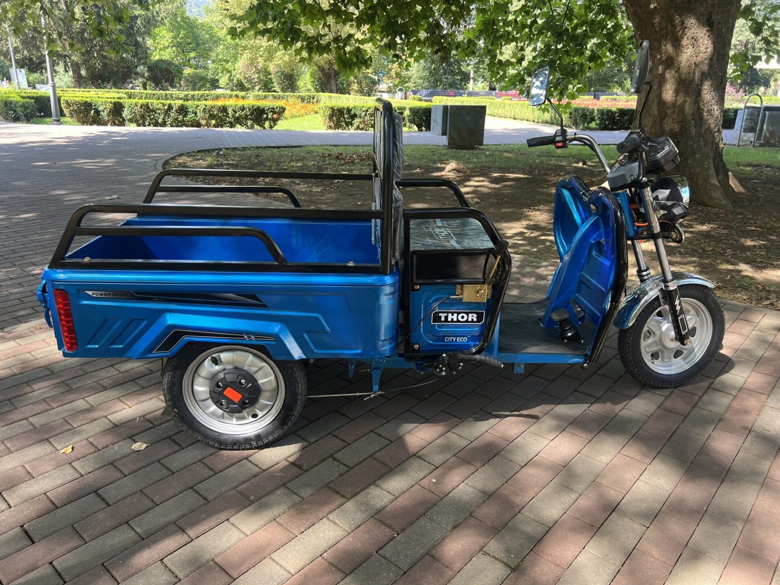 Triciclu electric 650W Thor CITY ECO blue sky fara permis 48V20Ah 25km/h TRANSPORT GRATUIT - imagine 11