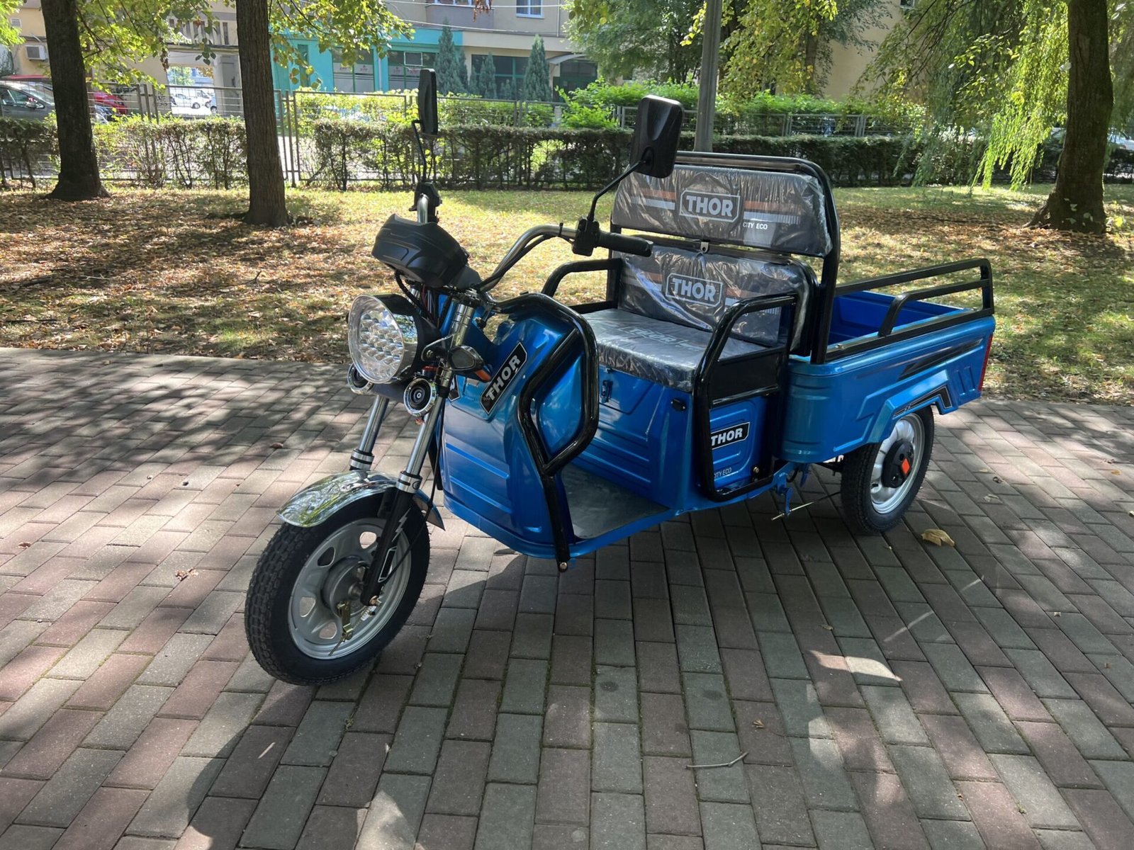 Triciclu electric 650W Thor CITY ECO blue sky fara permis 48V20Ah 25km/h TRANSPORT GRATUIT - imagine 13