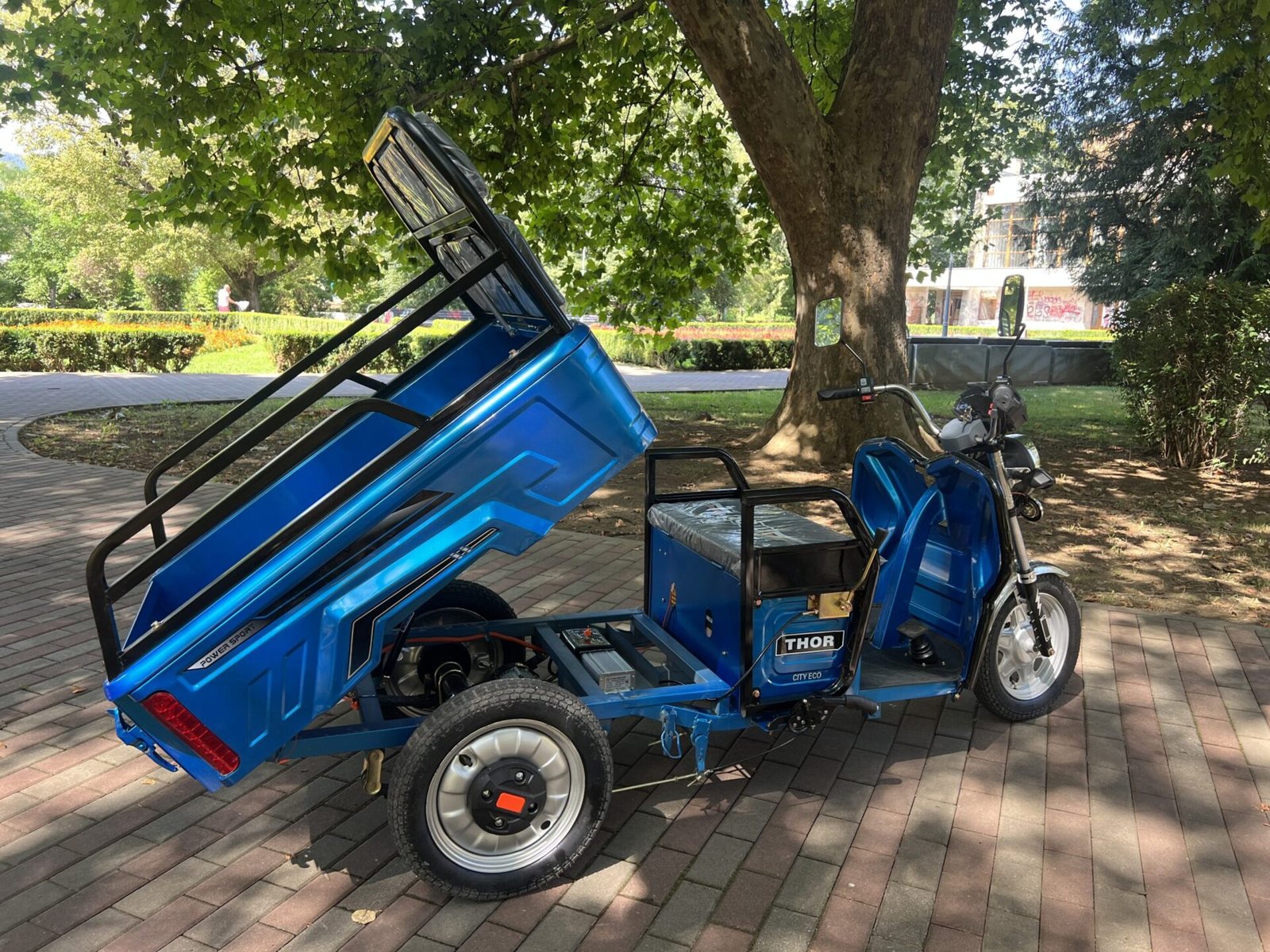 Triciclu electric 650W Thor CITY ECO blue sky fara permis 48V20Ah 25km/h TRANSPORT GRATUIT - imagine 17