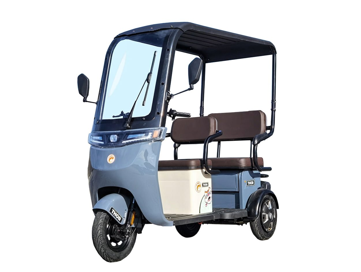 Triciclu electric 1000W Thor CHALLENGER gri fara permis 60V20Ah 25km/h TRANSPORT GRATUIT