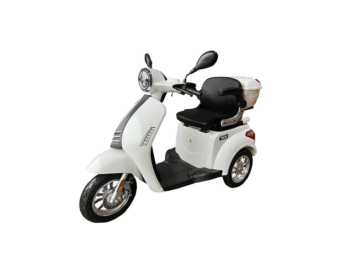 Triciclu electric 800W Thor FLUXX alb fara permis 60V20Ah 25km/h TRANSPORT GRATUIT