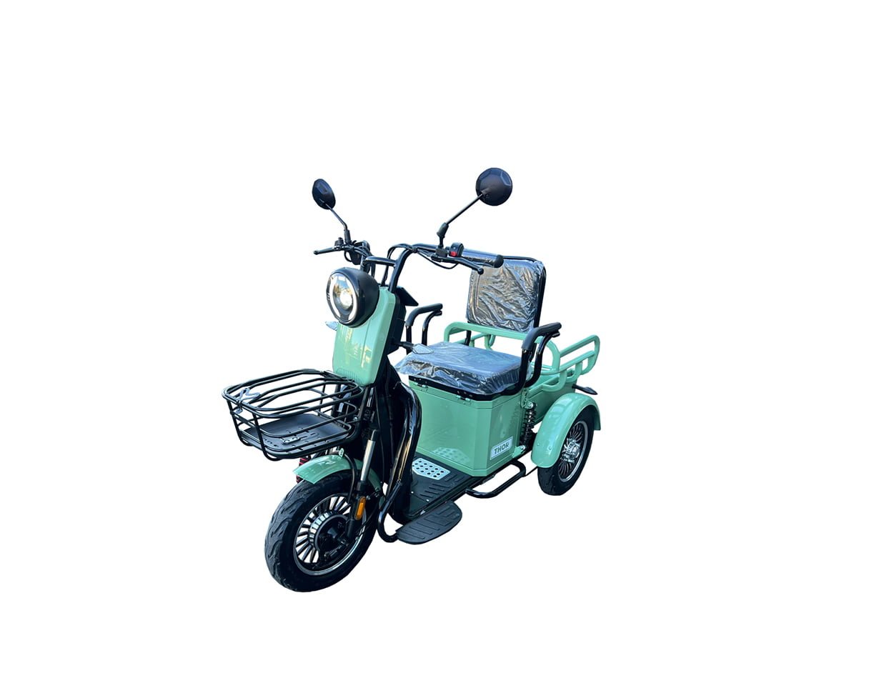 Triciclu electric 500W Thor NEO verde fara permis 48V20Ah 25km/h TRANSPORT GRATUIT