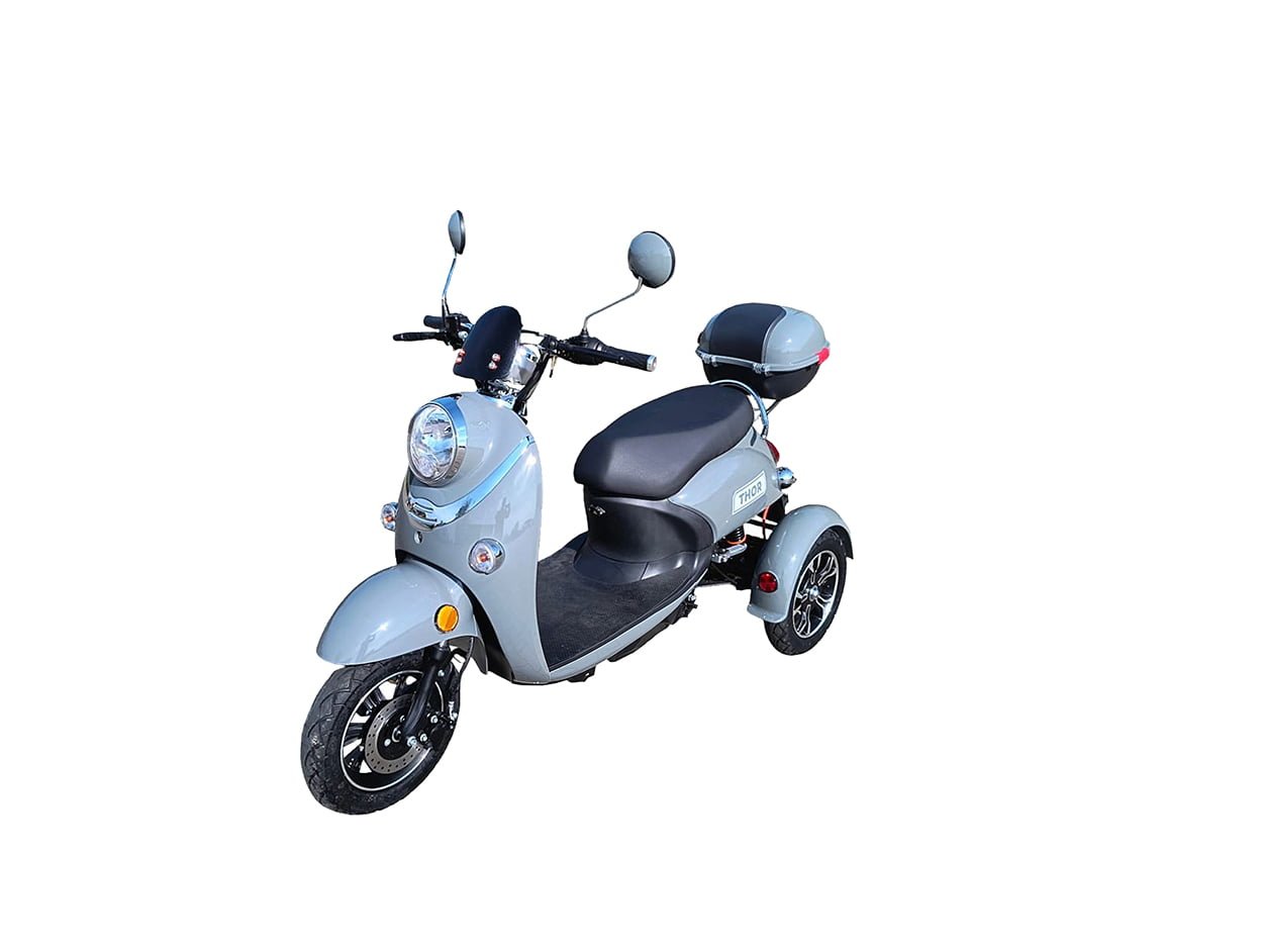 Triciclu electric 800W Thor Spyder gri fara permis 60V20Ah 25km/h TRANSPORT GRATUIT