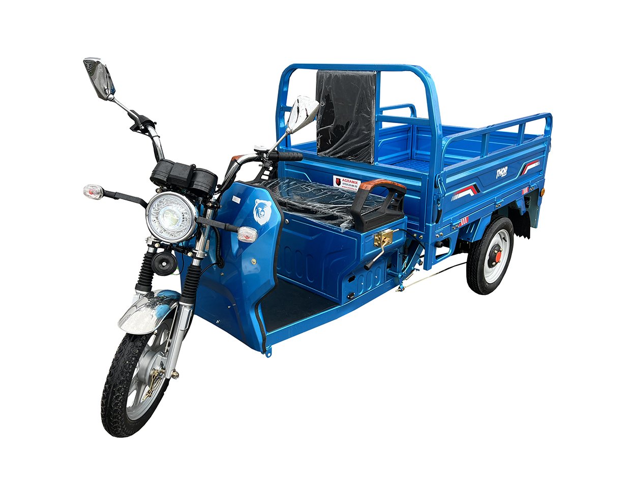 Triciclu electric 1200W Thor STAR albastru fara permis 60V45Ah 25km/h cu CIV inclus TRANSPORT GRATUIT