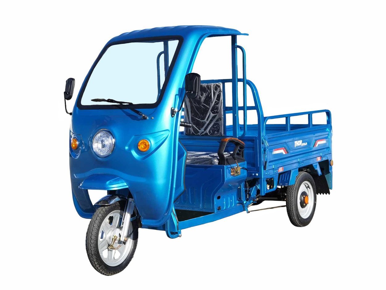 Triciclu electric 1200W Thor STAR Plus albastru fara permis 60V45Ah 25km/h cu CIV inclus TRANSPORT GRATUIT