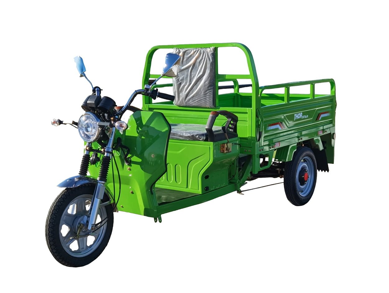 Triciclu electric 1200W Thor STAR verde fara permis 60V45Ah 25km/h cu CIV inclus TRANSPORT GRATUIT