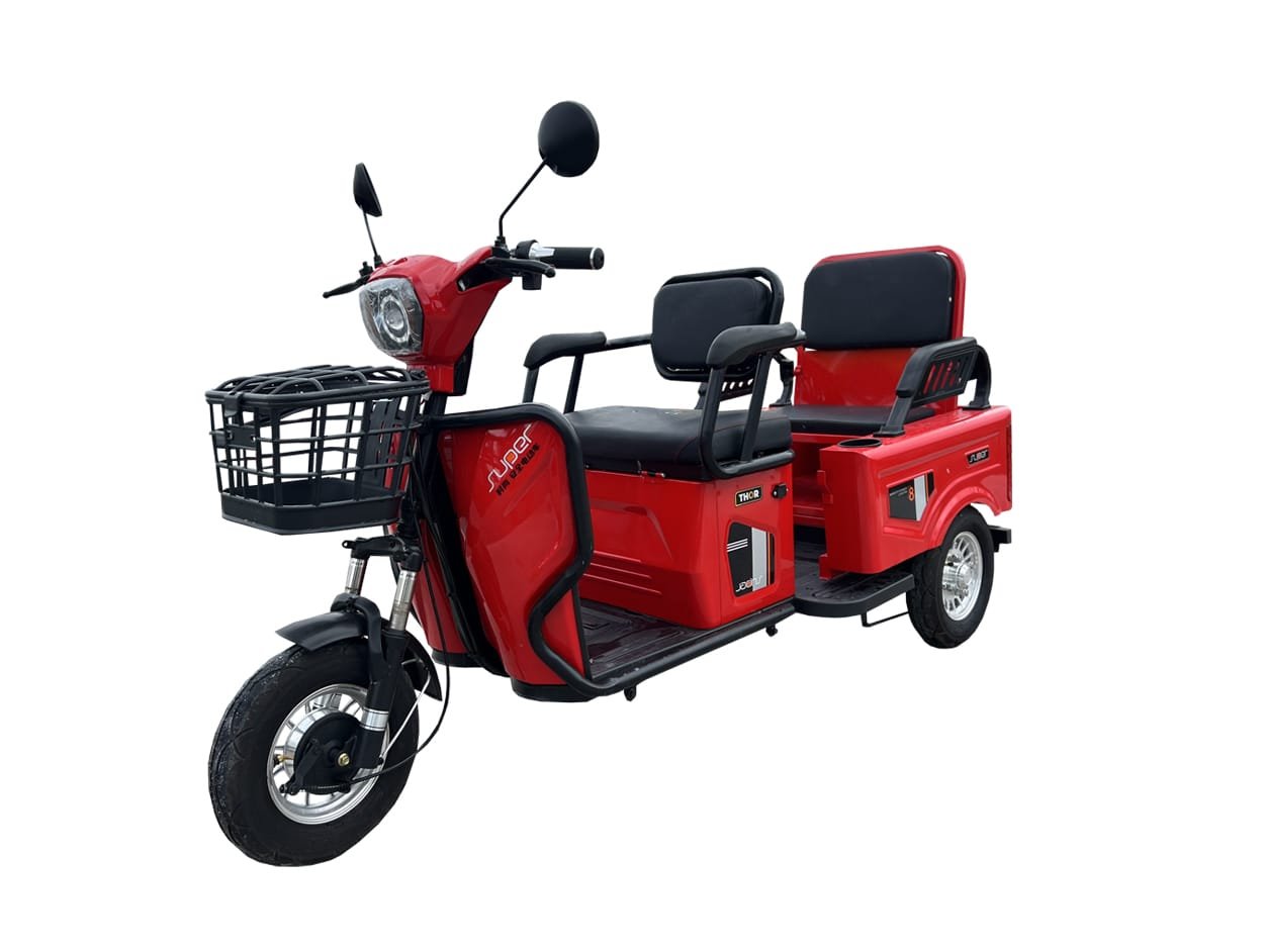 Triciclu electric 600W Thor SX LONG2 rosu fara permis 48V20Ah 25km/h TRANSPORT GRATUIT