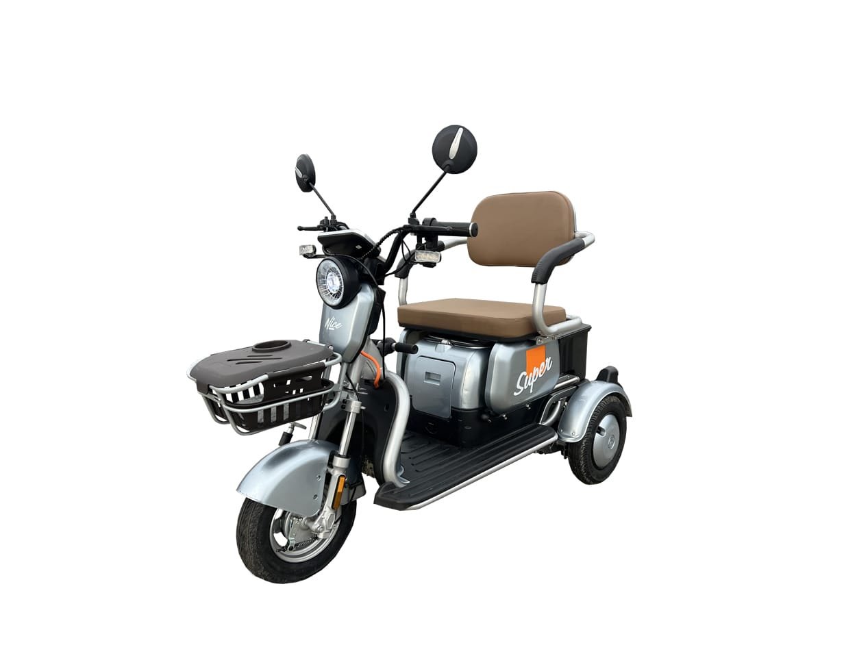 Triciclu electric 650W Thor SUPER XL gri fara permis 48V20Ah 25km/h TRANSPORT GRATUIT