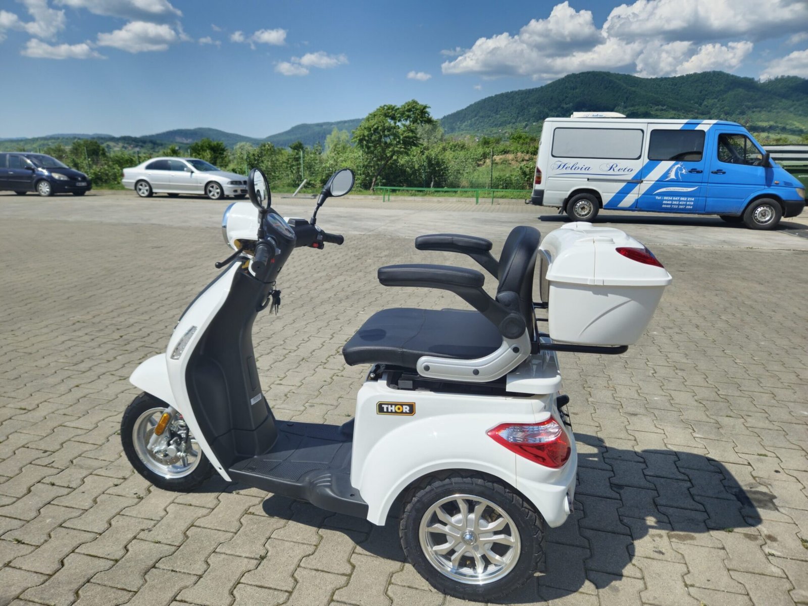Triciclu electric 800W Thor FLUXX alb fara permis 60V20Ah 25km/h TRANSPORT GRATUIT - imagine 5