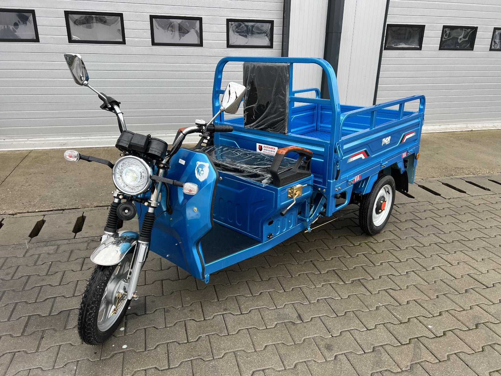 Triciclu electric 1200W Thor STAR albastru fara permis 60V45Ah 25km/h cu CIV inclus TRANSPORT GRATUIT - imagine 3