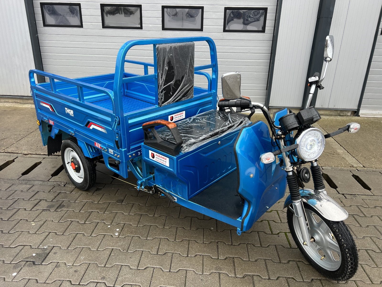 Triciclu electric 1200W Thor STAR albastru fara permis 60V45Ah 25km/h cu CIV inclus TRANSPORT GRATUIT - imagine 4