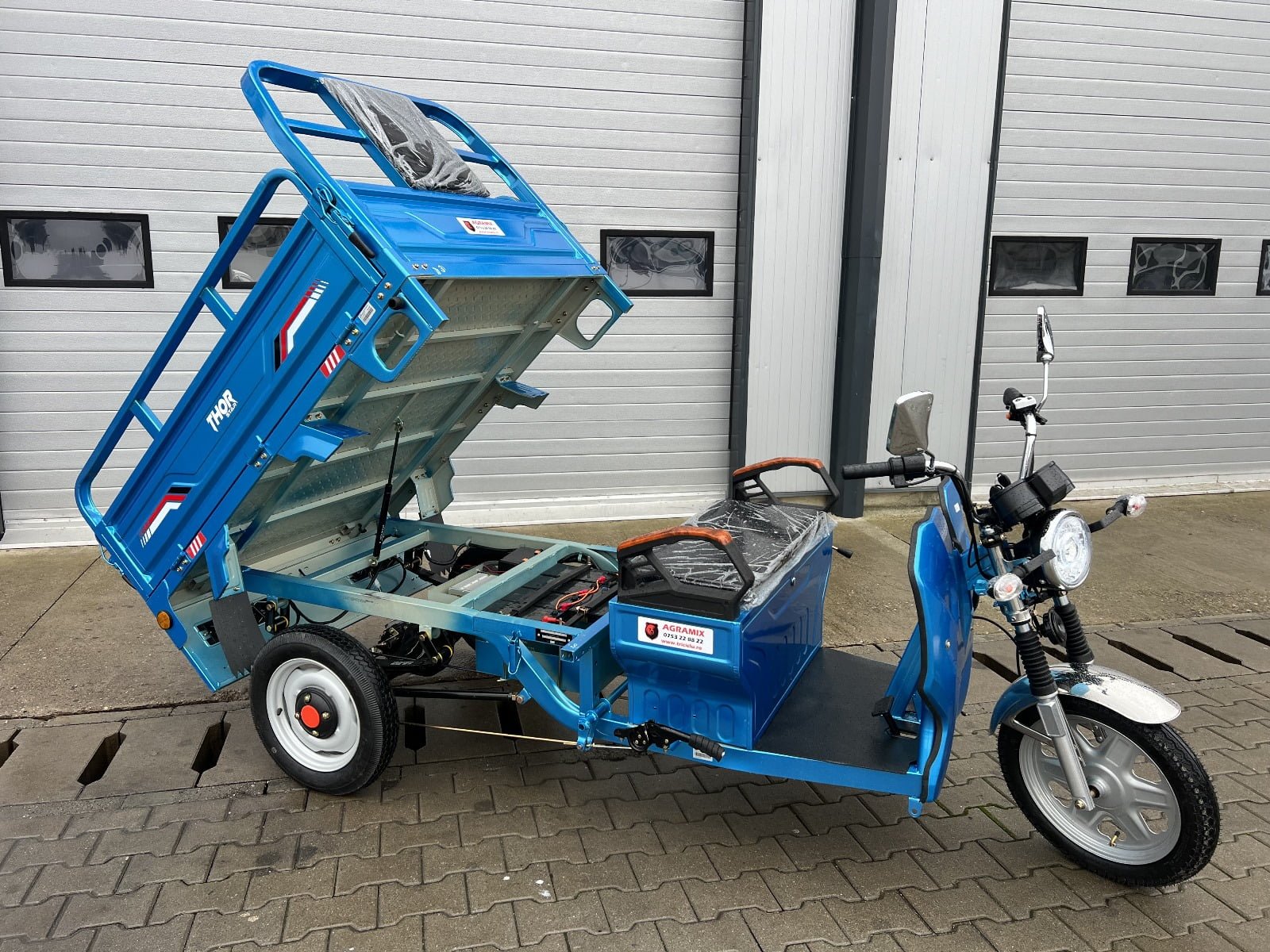 Triciclu electric 1200W Thor STAR albastru fara permis 60V45Ah 25km/h cu CIV inclus TRANSPORT GRATUIT - imagine 6