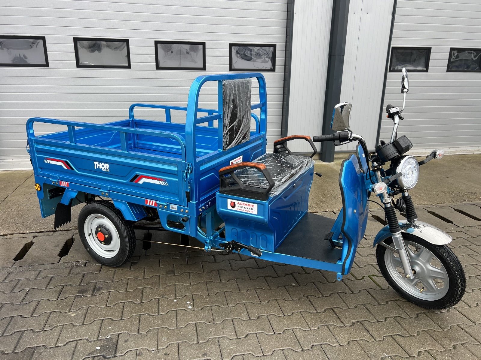 Triciclu electric 1200W Thor STAR albastru fara permis 60V45Ah 25km/h cu CIV inclus TRANSPORT GRATUIT - imagine 7
