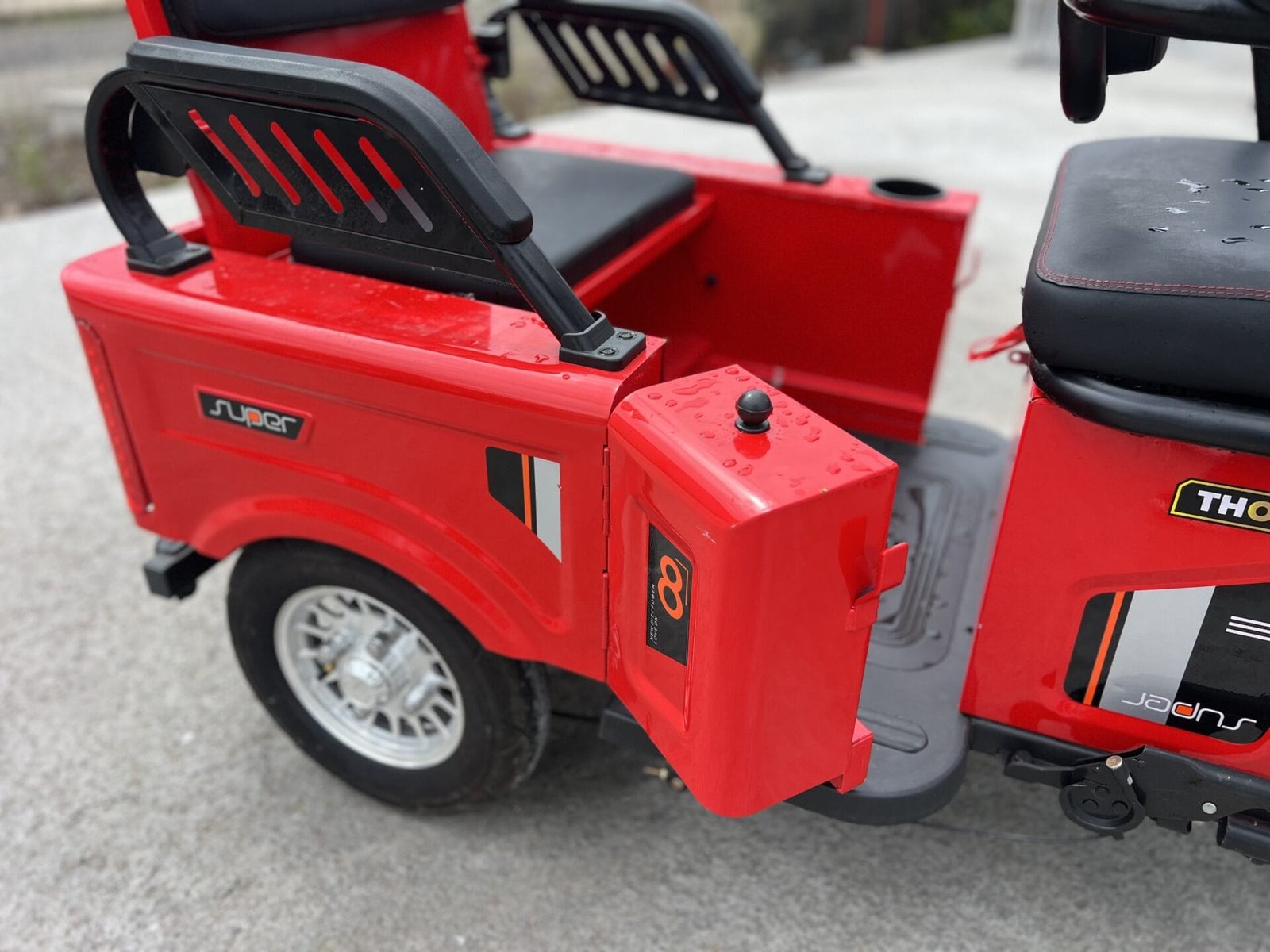 Triciclu electric 600W Thor SX LONG2 rosu fara permis 48V20Ah 25km/h TRANSPORT GRATUIT - imagine 2