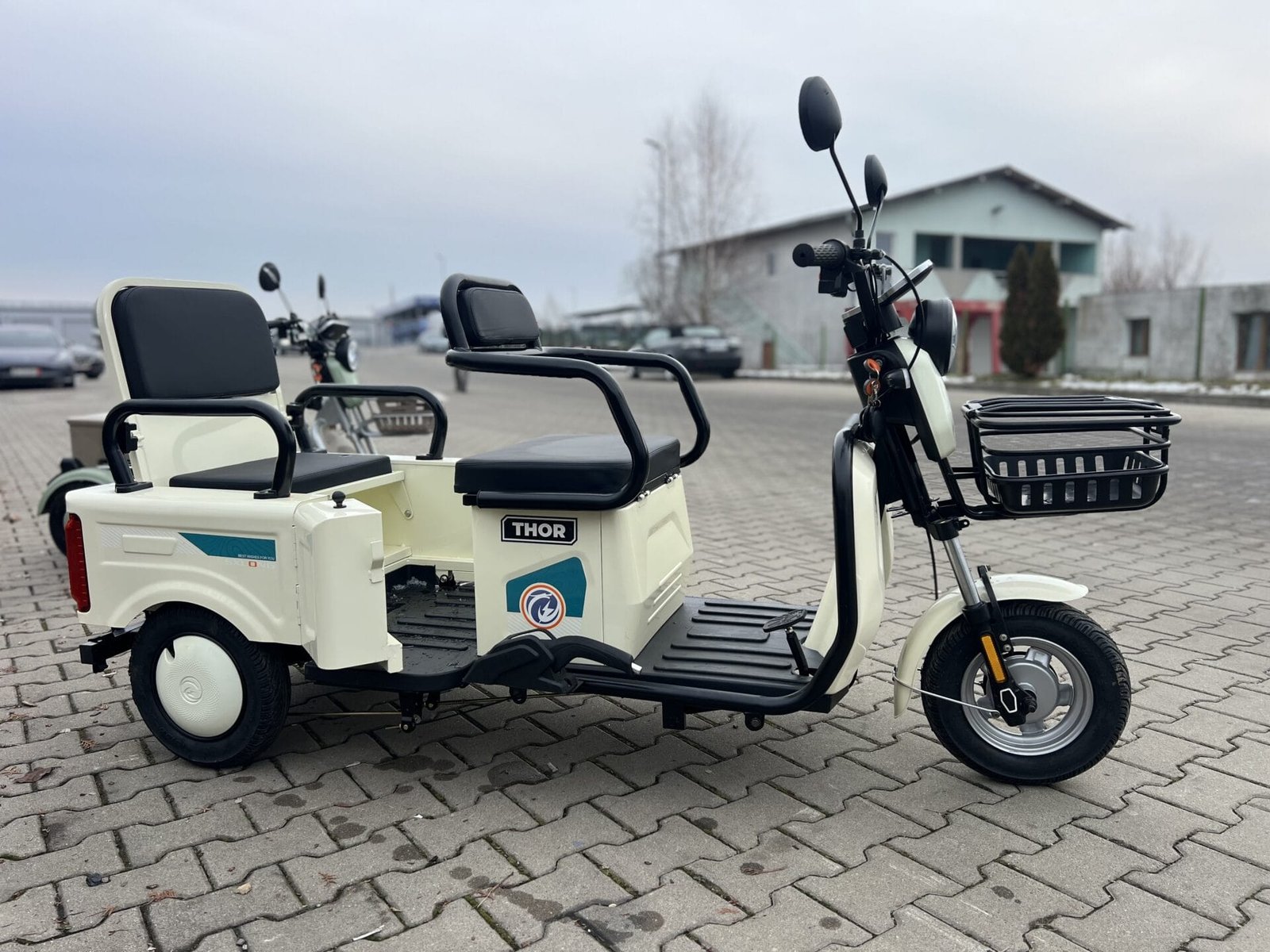 Triciclu electric 600W Thor SX LONG alb fara permis 48V20Ah 25km/h TRANSPORT GRATUIT - imagine 2