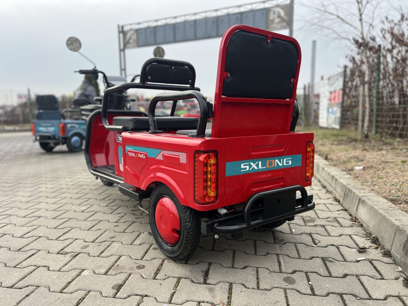 Triciclu electric 600W Thor SX LONG rosu fara permis 48V20Ah 25km/h TRANSPORT GRATUIT - imagine 3