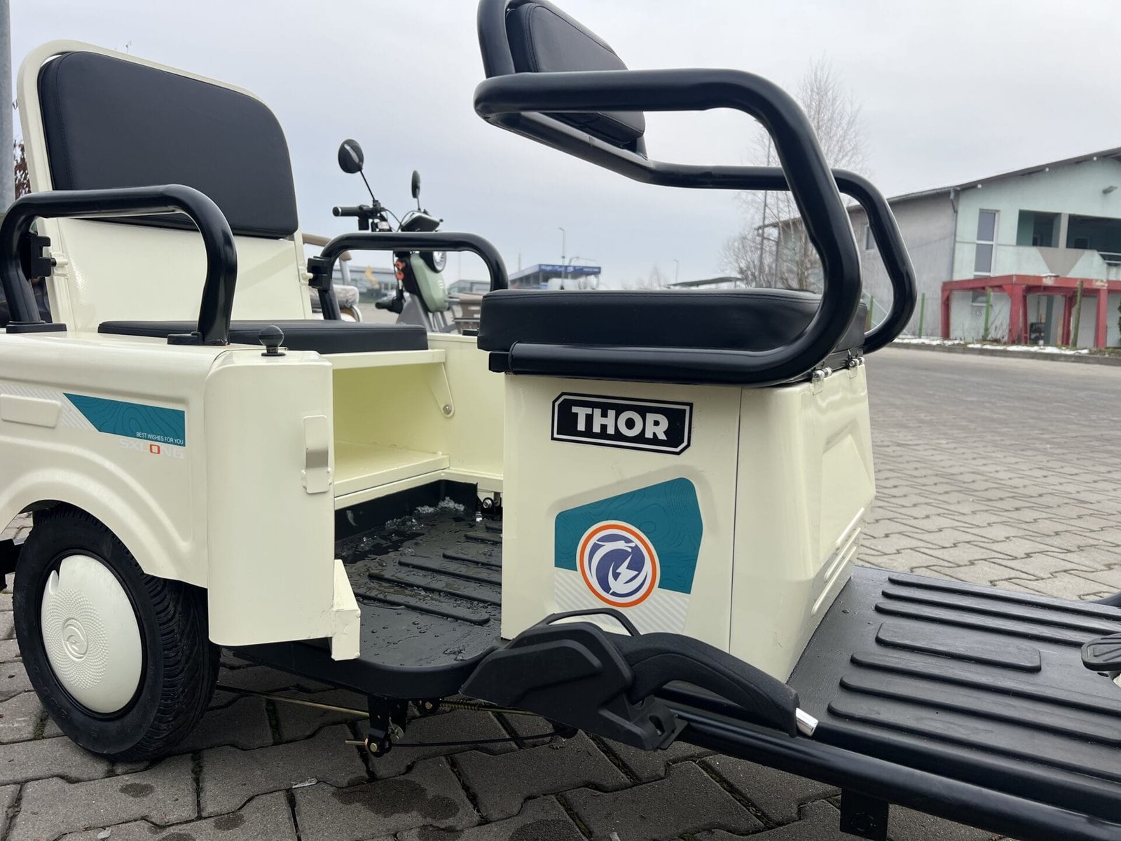 Triciclu electric 600W Thor SX LONG alb fara permis 48V20Ah 25km/h TRANSPORT GRATUIT - imagine 4