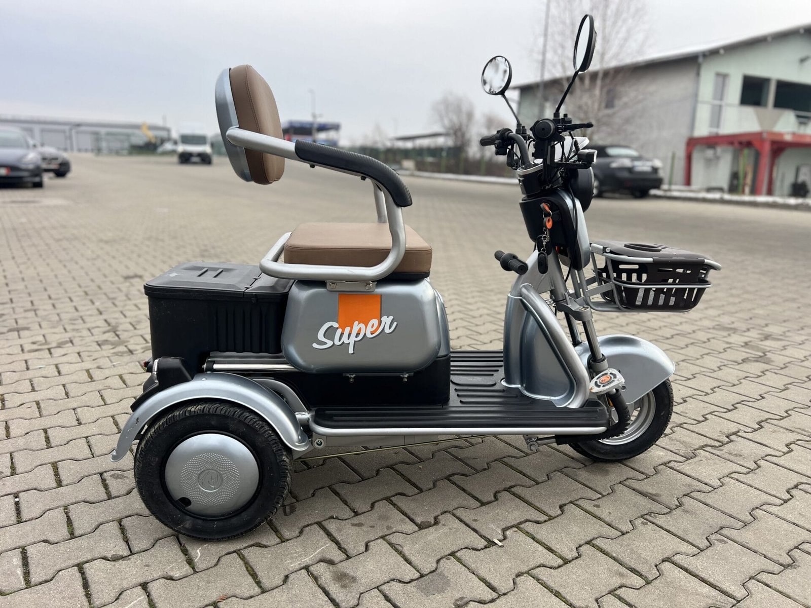 Triciclu electric 650W Thor SUPER XL gri fara permis 48V20Ah 25km/h TRANSPORT GRATUIT - imagine 4