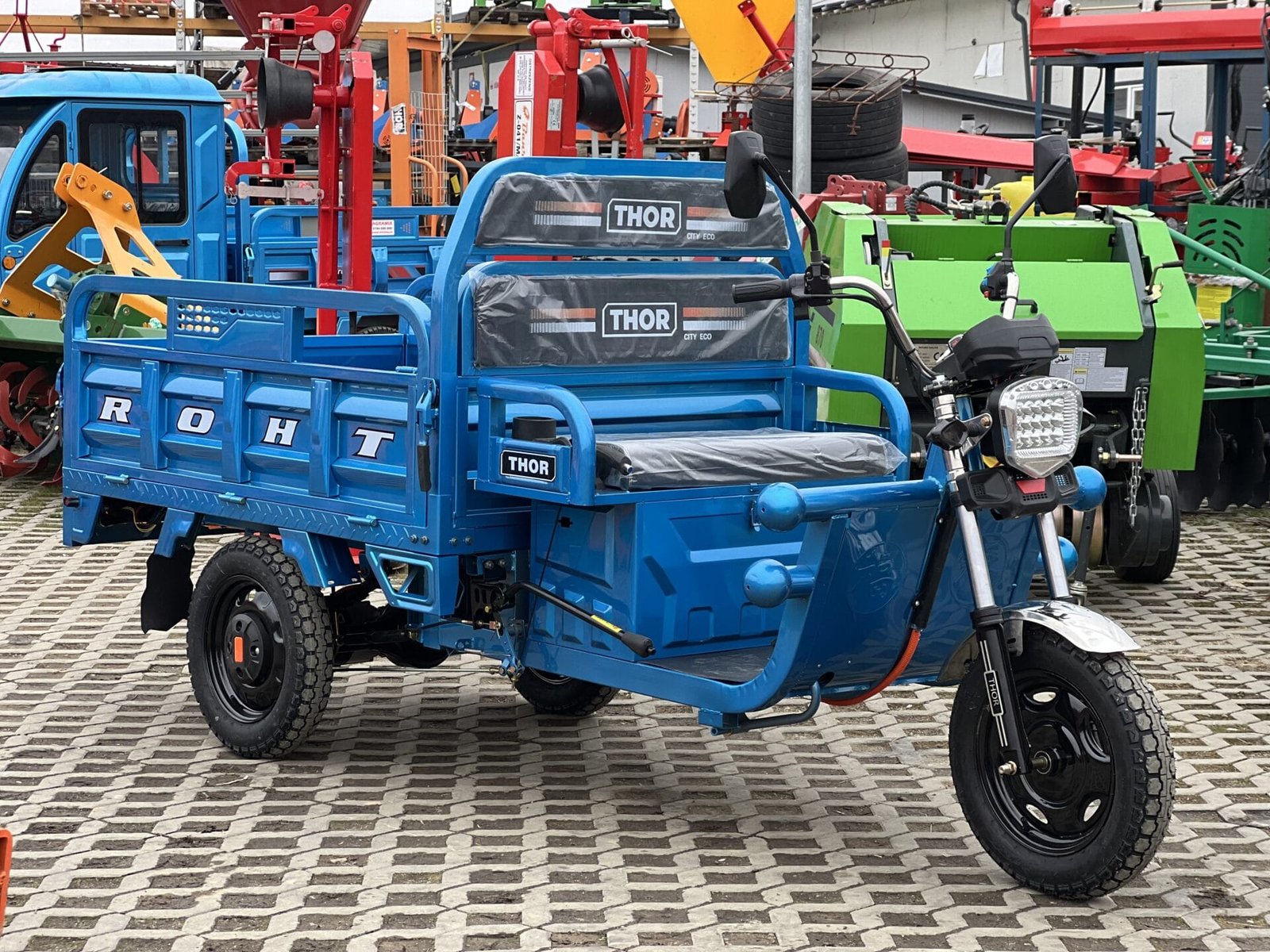 Triciclu electric 1000W Thor CITY ECO2 albastru fara permis 60V20Ah 25km/h TRANSPORT GRATUIT - imagine 5